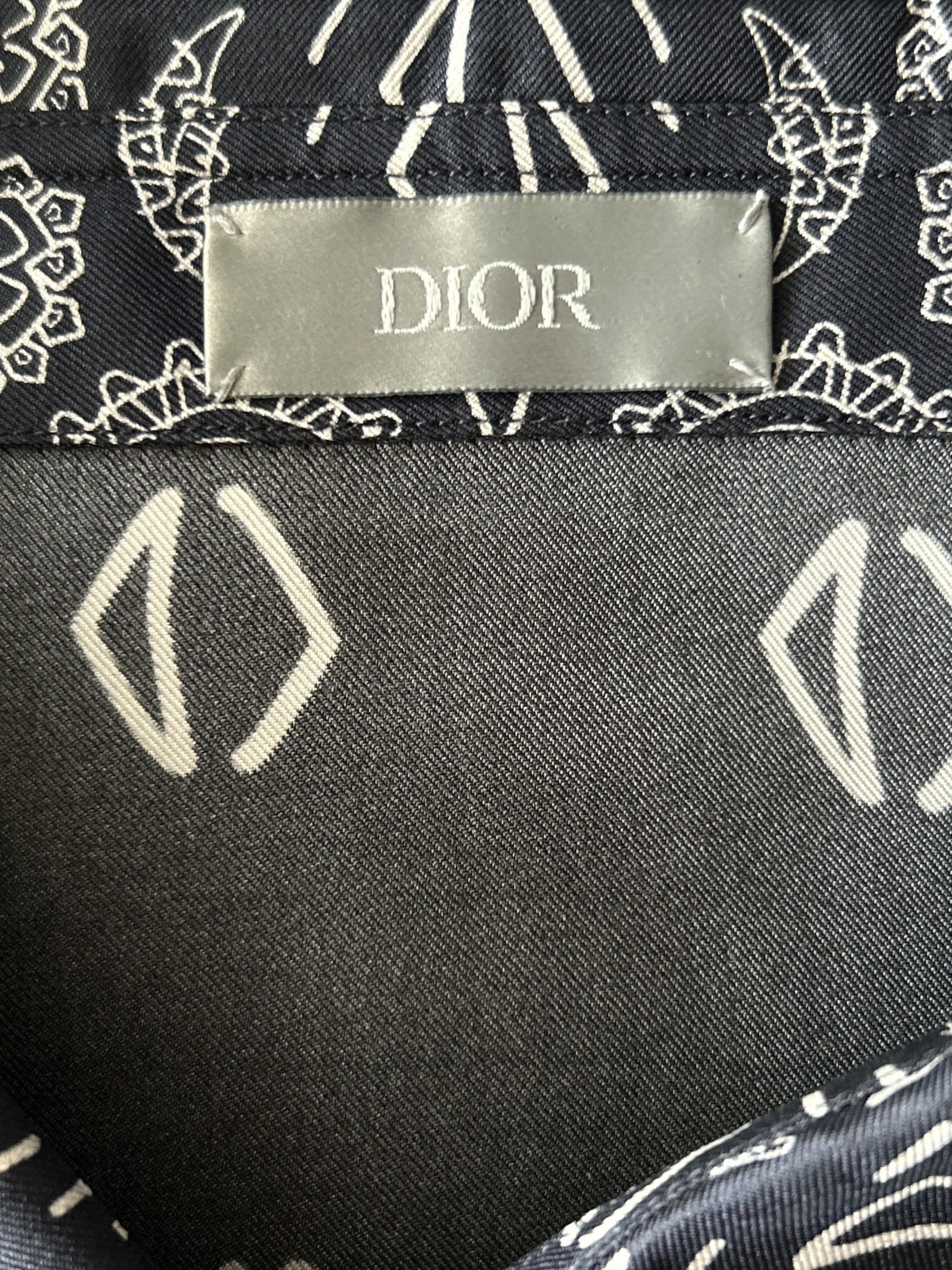 Dior Cactus Jack Navy Diamond Bandana Print Silk Button Up Shirt Size US XXL / EU 58 / 5 - 3 Thumbnail