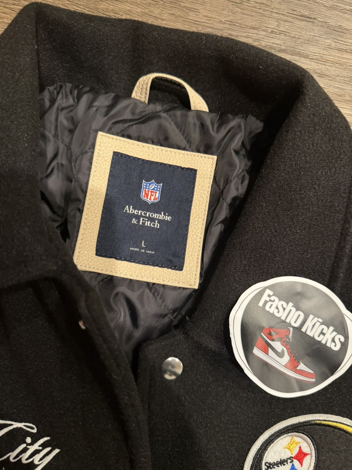 Abercrombie & Fitch Pittsburgh Steelers Varsity Bomber Jacket Size US L / EU 52-54 / 3 - 7 Thumbnail