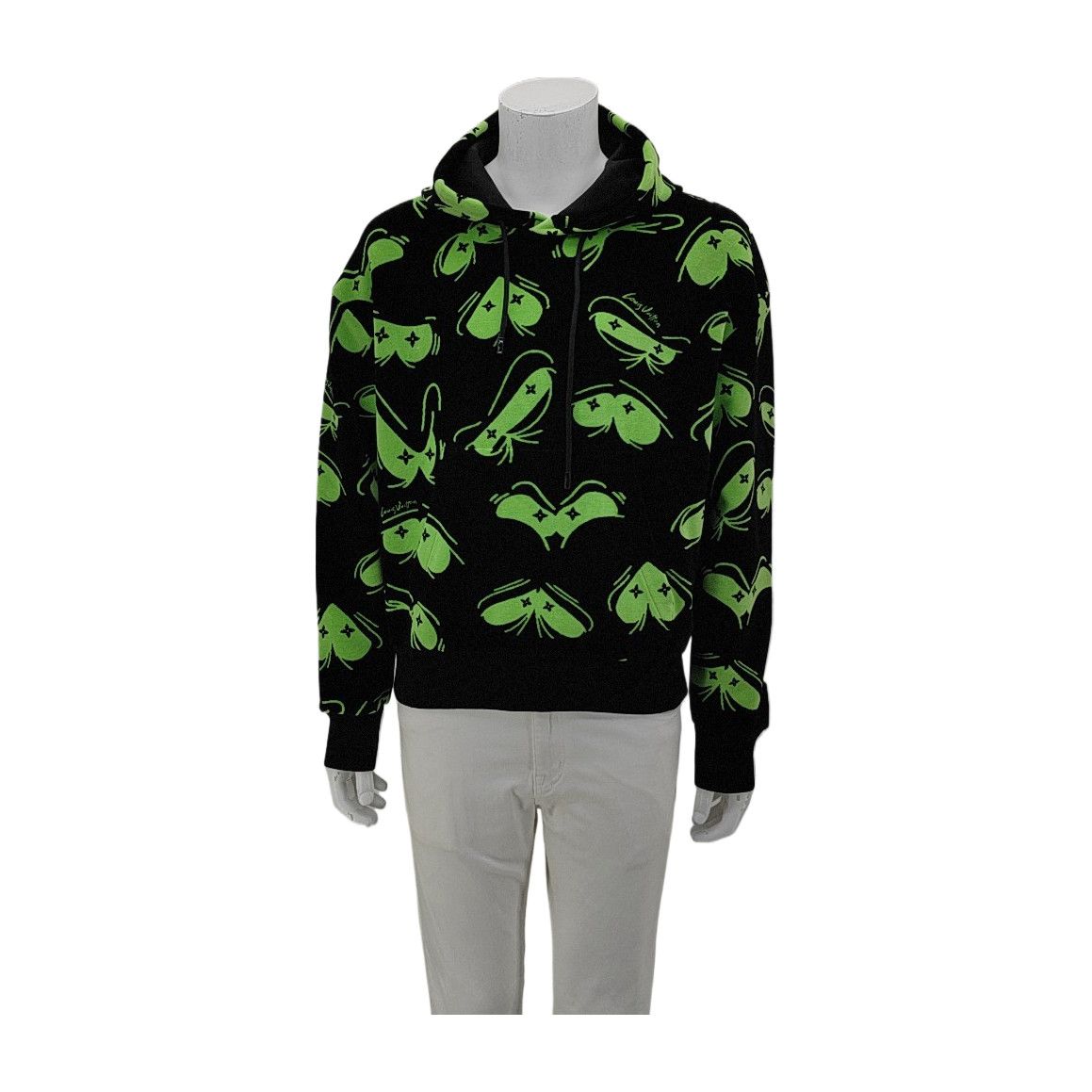 Louis Vuitton Louis Vuitton Green Graphic Print Hoodie Size M Size US M / EU 48-50 / 2 - 1 Thumbnail