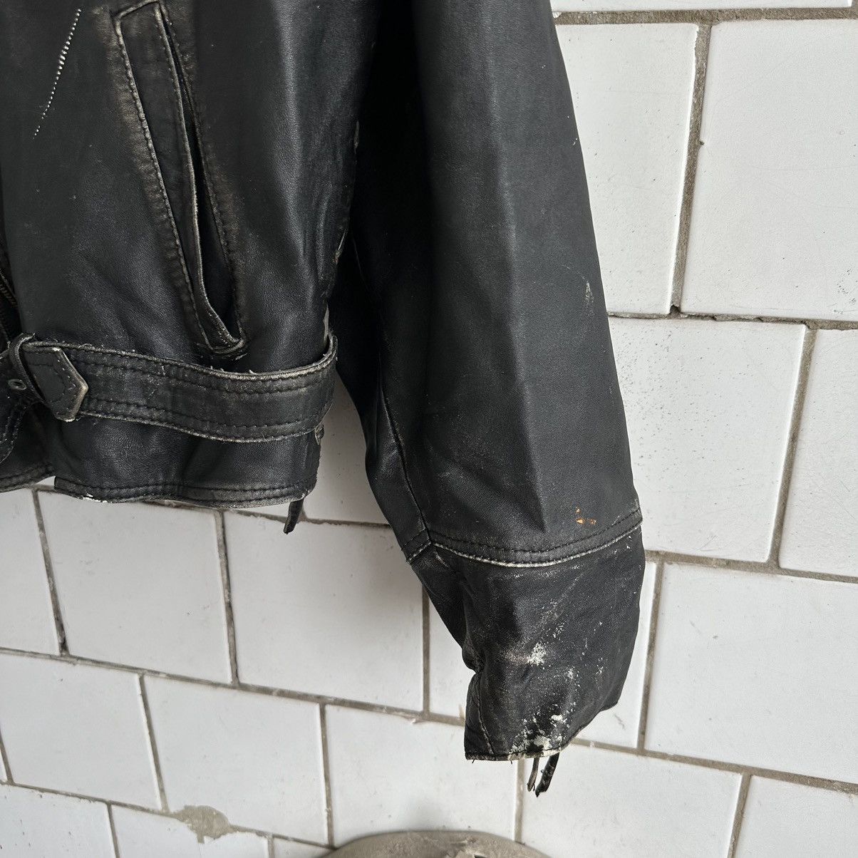 Japanese Brand × Vintage Vintage Japanese Style Moto Leather Jacket Style USA Y2K 90s Size XL / US 12-14 / IT 48-50 - 4 Thumbnail