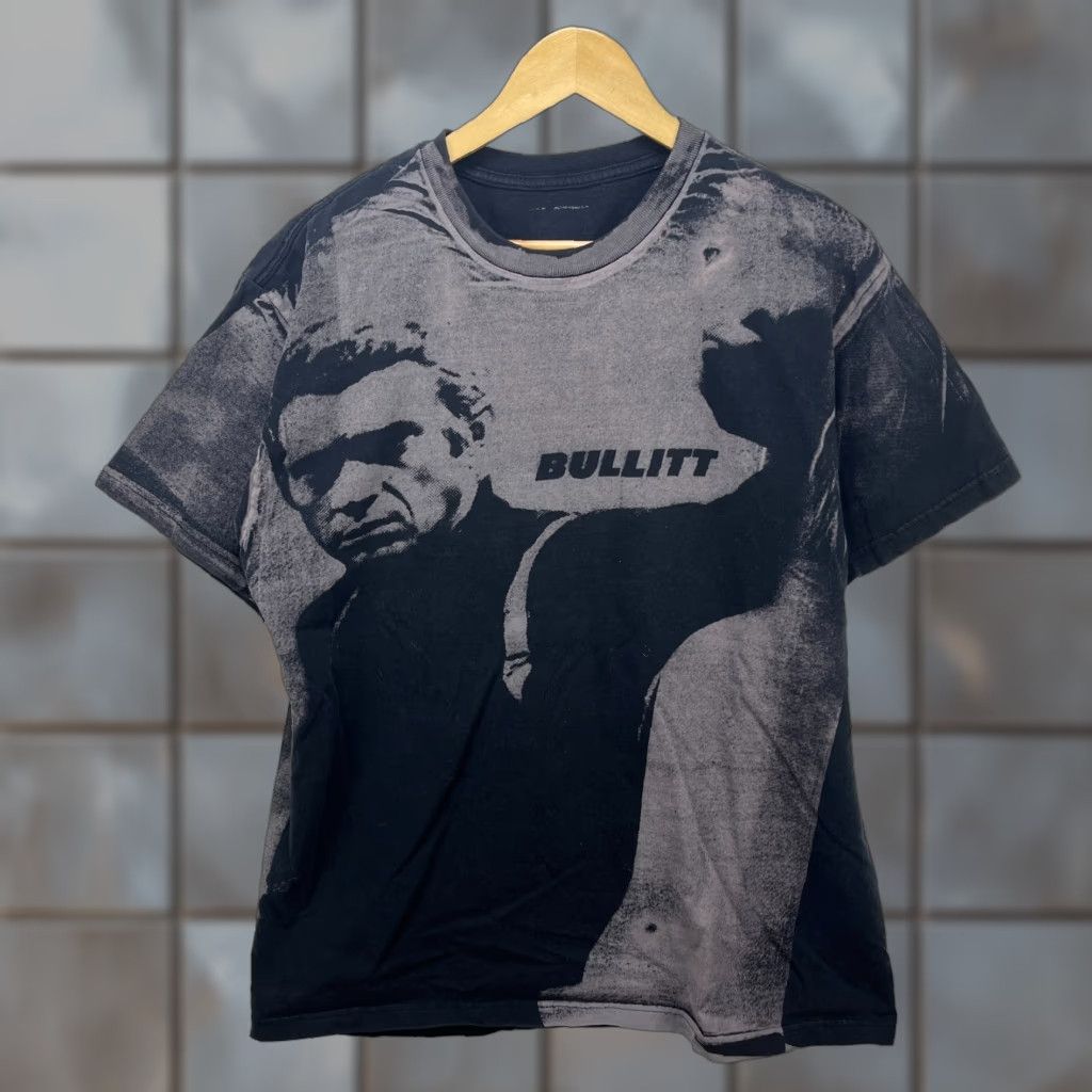 Vintage VINTAGE Steve McQueen Bullitt All Over Print T-Shirt Men L Black Mens Size L Size US L / EU 52-54 / 3 - 1 Thumbnail
