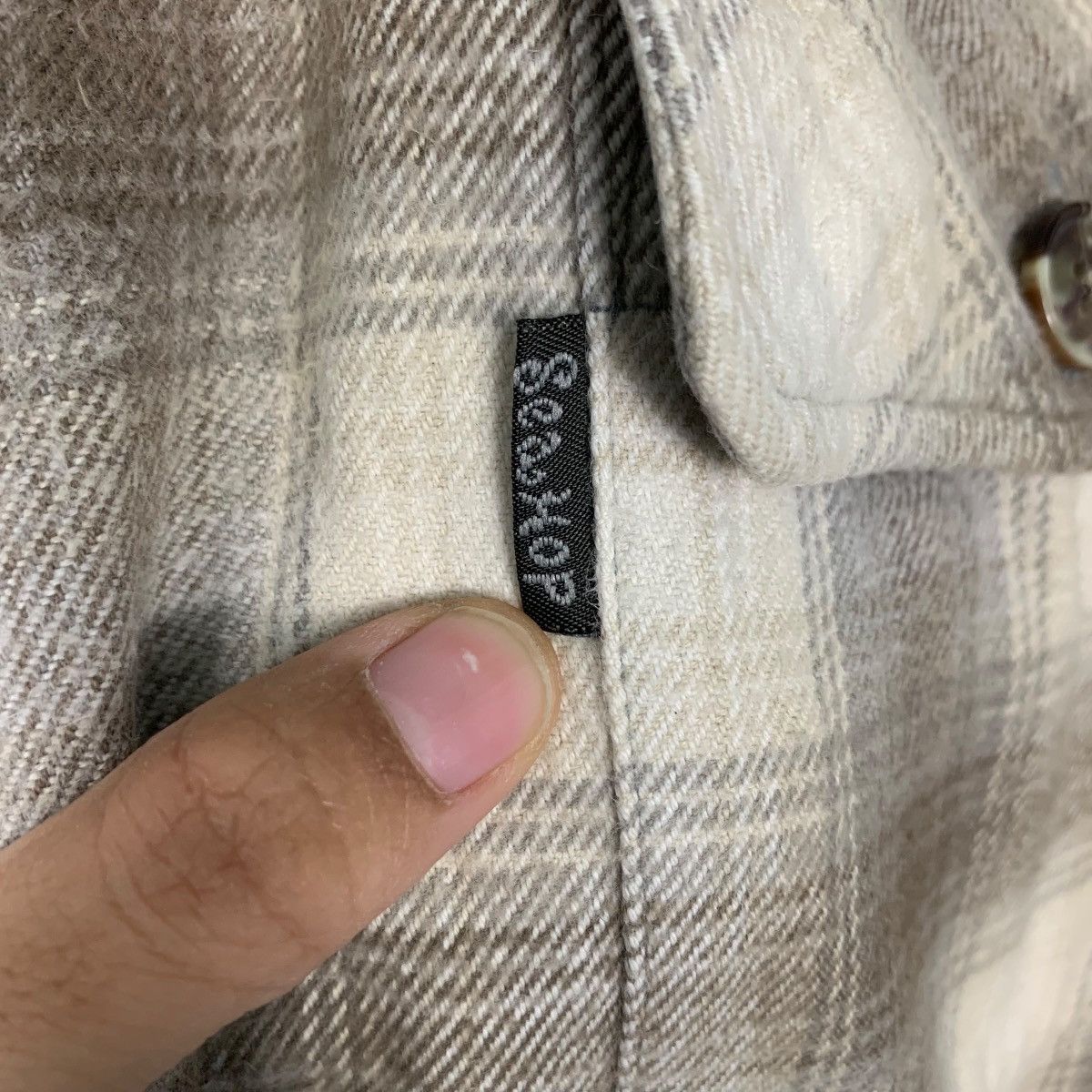 Vintage 90's SEA HOP Shadow Plaid 4 Pocket Flannel Jacket #2838-C128 Size US L / EU 52-54 / 3 - 7 Thumbnail