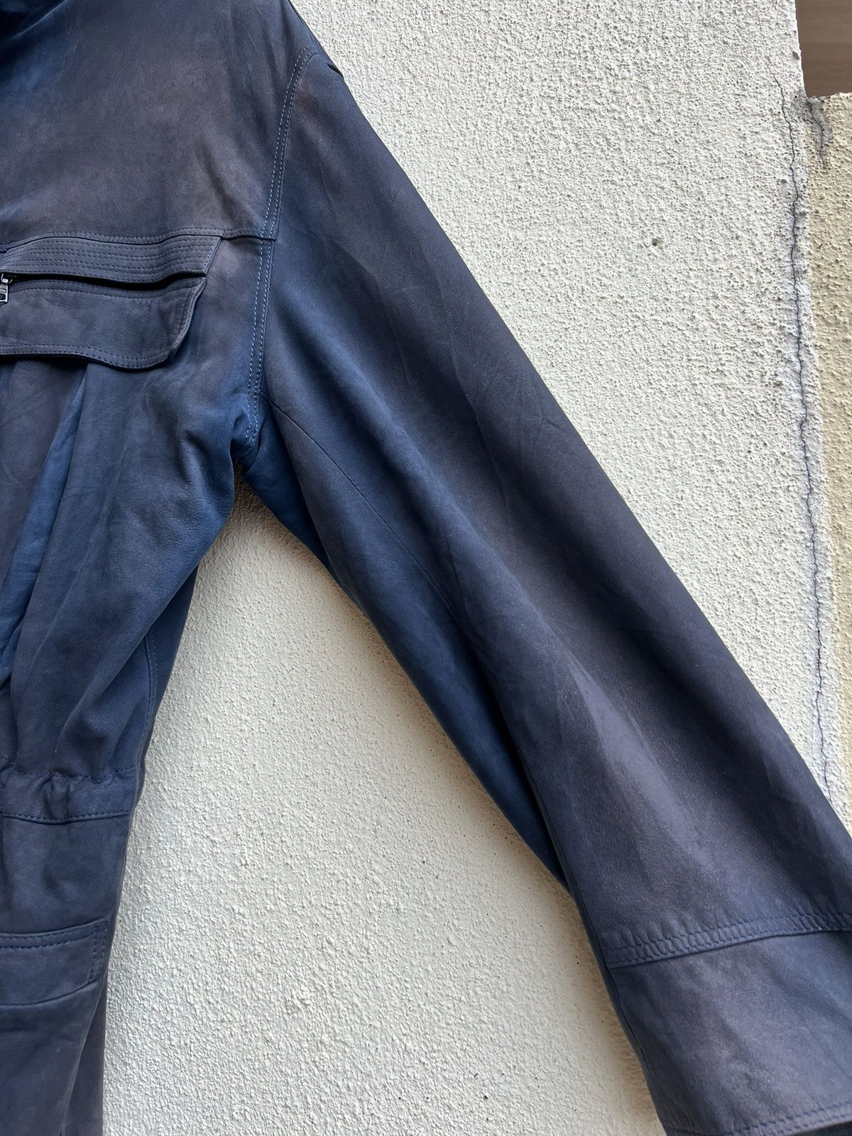 SERAPHIN Seraphin France Distress Sun Fade Oversize Leather Jacket Size US S / EU 44-46 / 1 - 11 Thumbnail