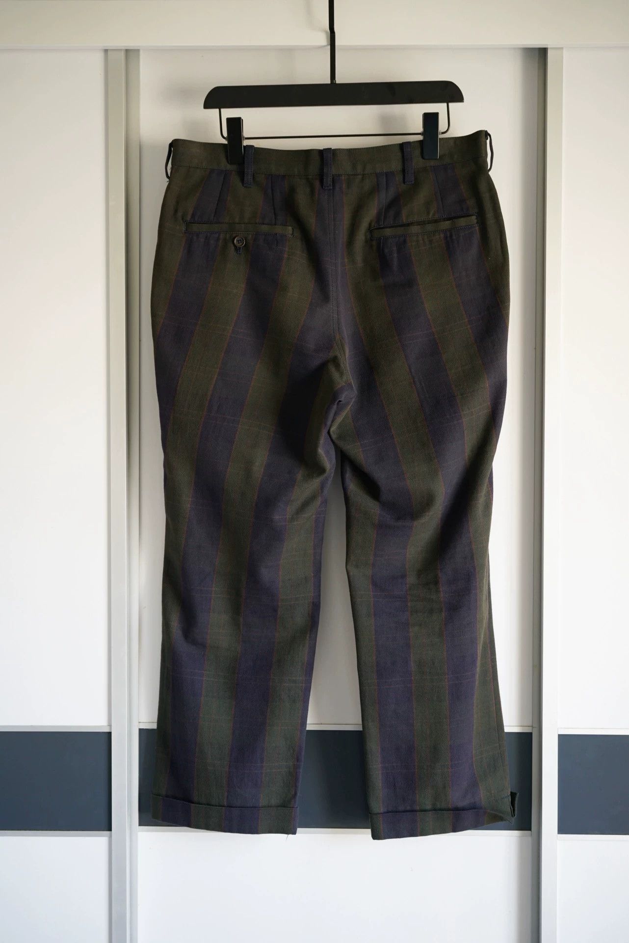 Yohji Yamamoto Yohji Yamamoto 12AW Plaid Fold-Cuff Wool Pants Size US 34 / EU 50 - 2 Thumbnail