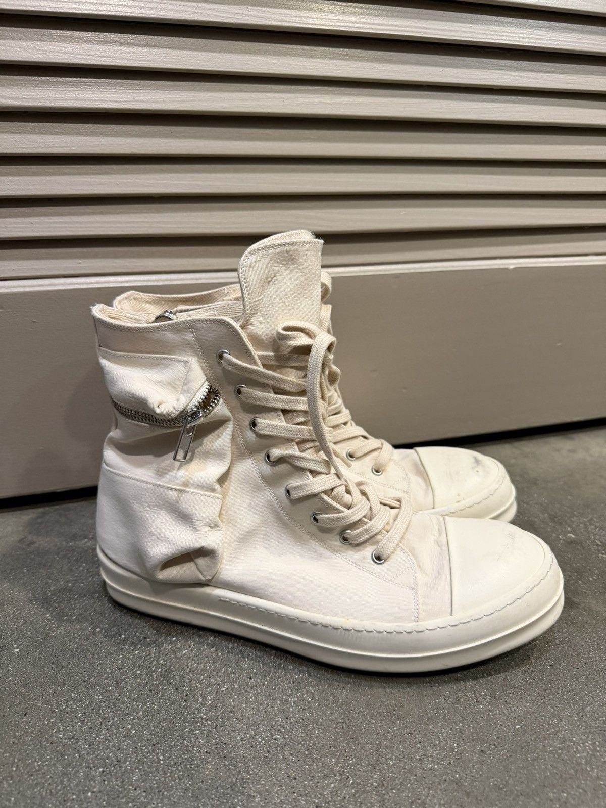 Rick Owens FW19 Cargo Nylon Ramone Hightop Sneakers 43 Size US 10 / EU 43 - 1 Thumbnail