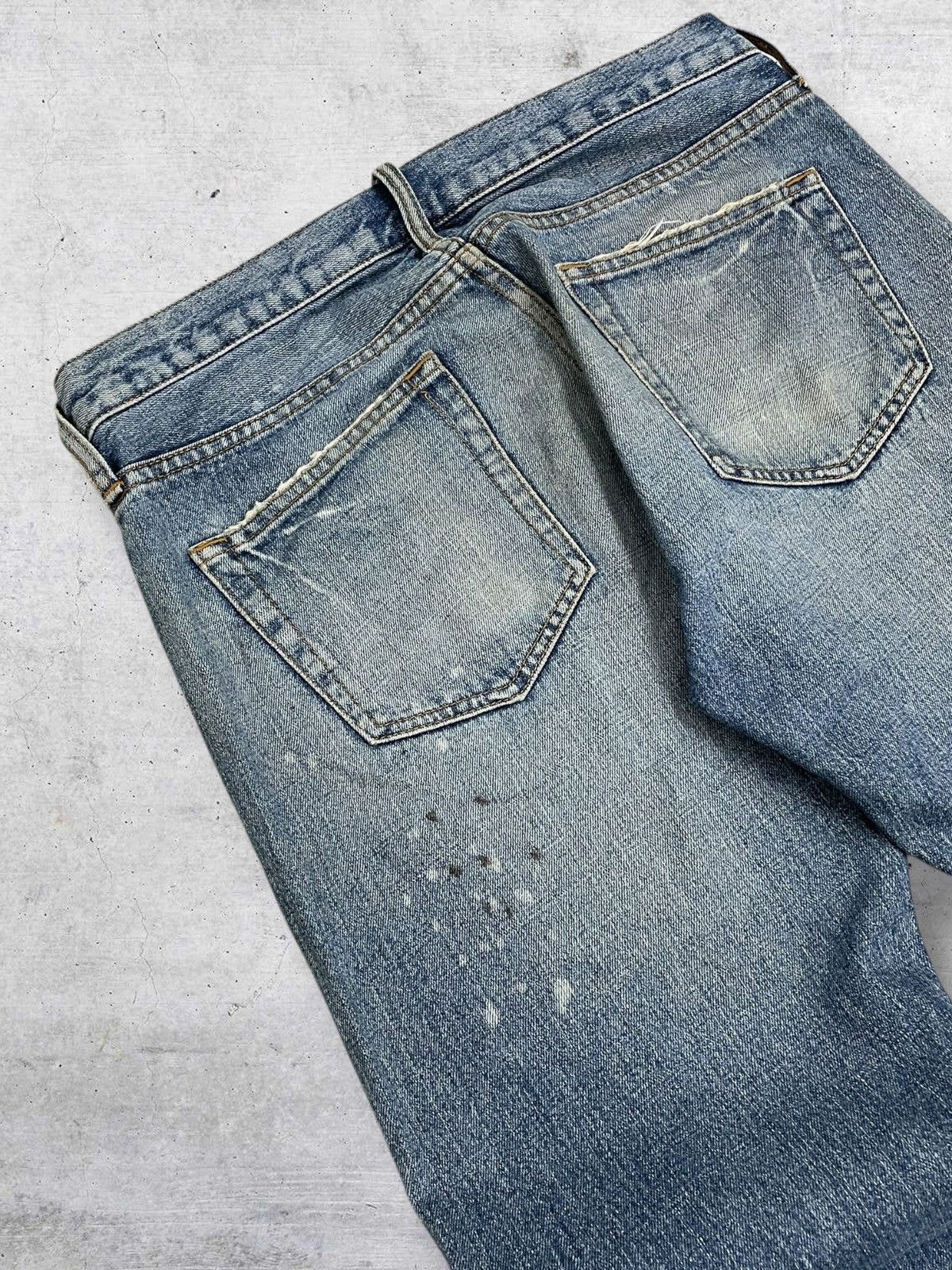 semanticdesign VINTAGE JAPAN IN THE ATTIC SPLASH RIPPED DISTRESSED DENIM Size US 30 / EU 46 - 15 Thumbnail
