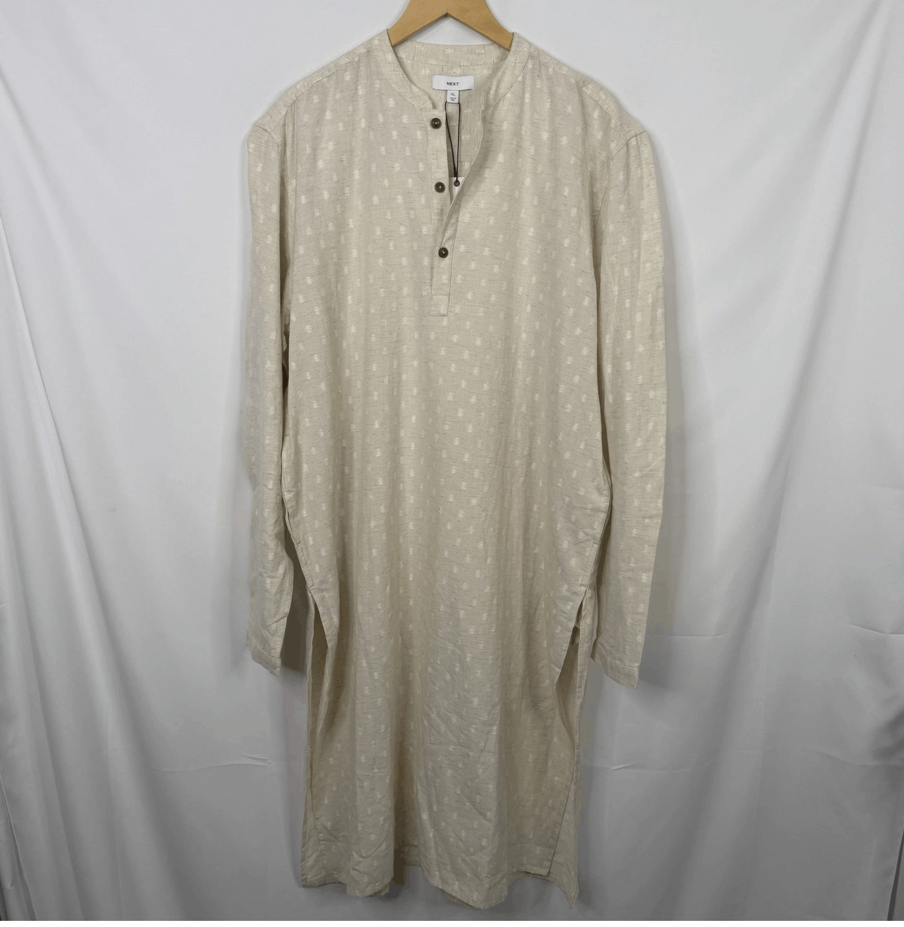 NEXT Next Mens Cotton Linen Kurta Tunic NWT Size US XL / EU 56 / 4 - 9 Thumbnail