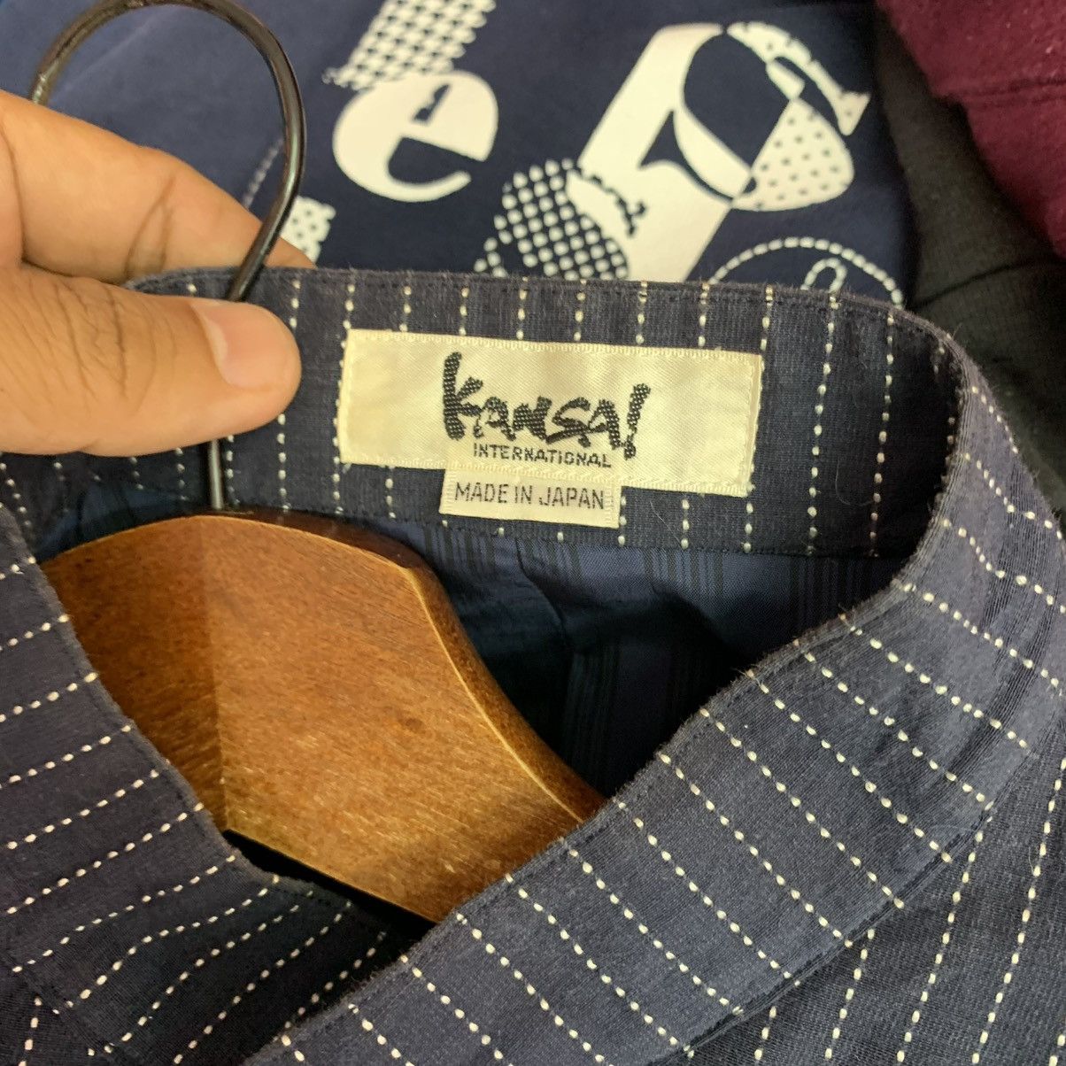 Kansai Yamamoto Kansai Yamamoto Japan Striped Indigo Women Jacket Wabash Size S / US 4 / IT 40 - 9 Thumbnail