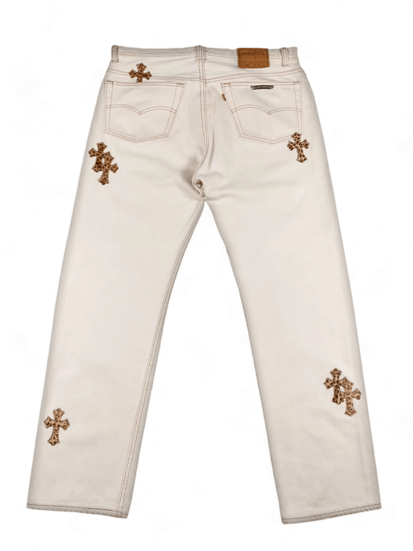 Chrome Hearts × Matty Boy Chrome Hearts Matty Boy 1/1 Custom Painted Cross Patch Jeans Size US 36 / EU 52 - 2 Thumbnail