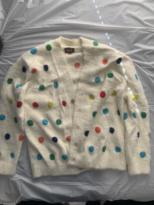 Golf Wang *VERY RARE*** Golf Wang Polka Dot Mohair Cardigan | Grailed