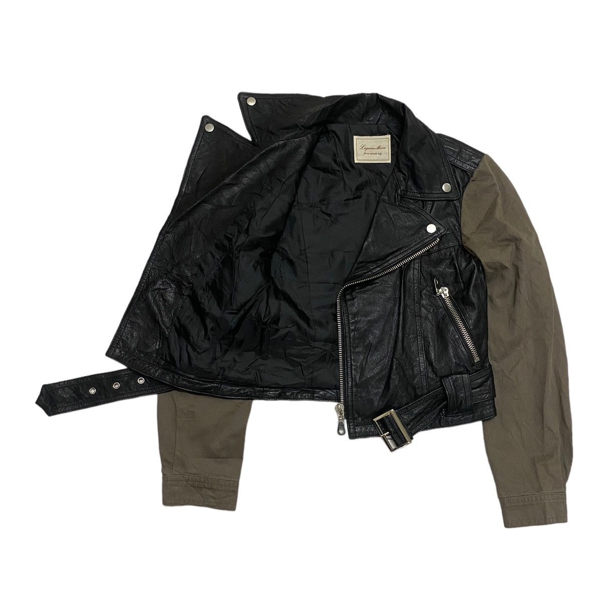 Japanese Brand × Leather LagunaMoon Double Collar Cropped Leather Jacket Size S / US 4 / IT 40 - 6 Thumbnail