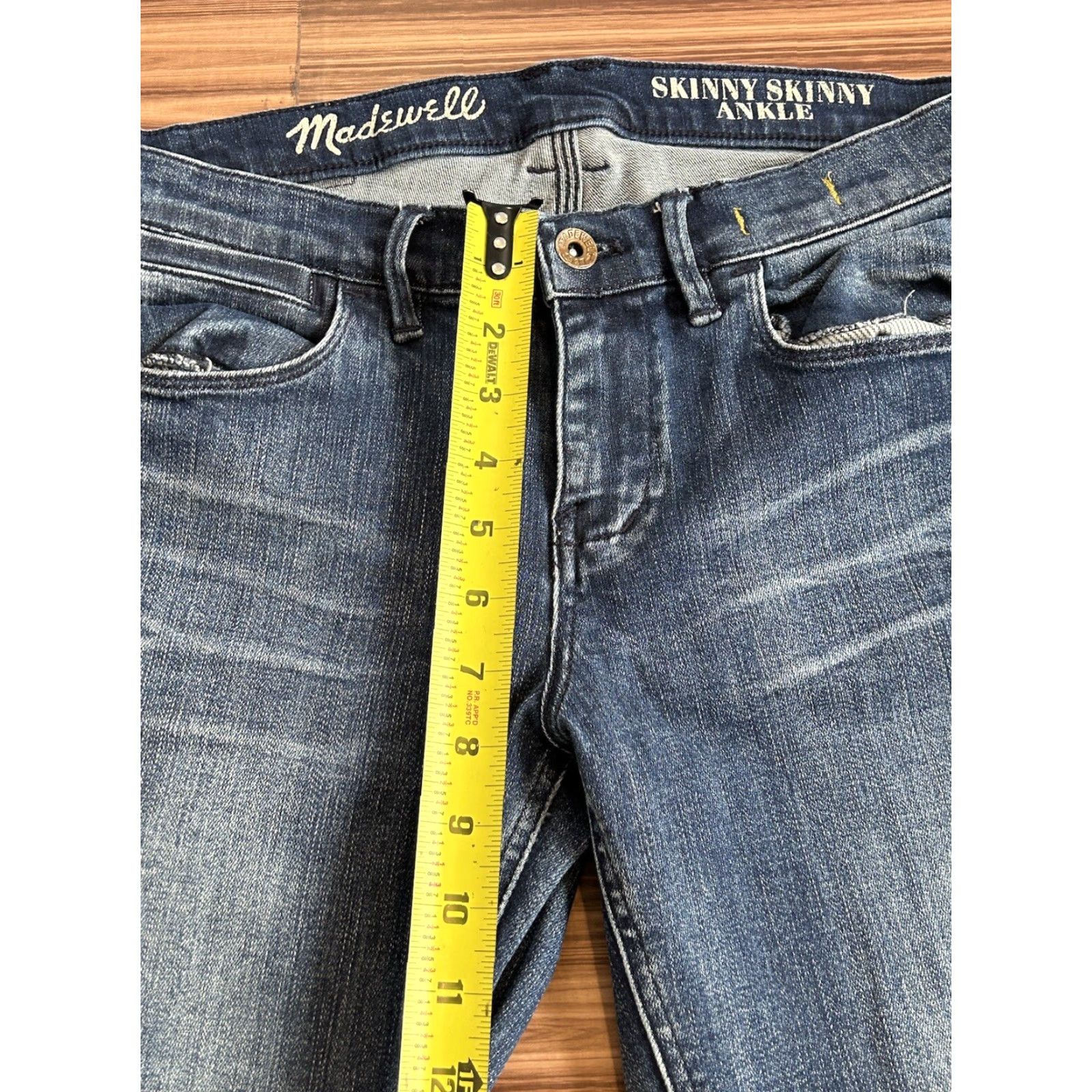 Madewell Madewell Skinny Skinny Ankle Jeans Denim Zippers Stretch Mid Rise sz 28 Size 28" / US 6 / IT 42 - 4 Thumbnail