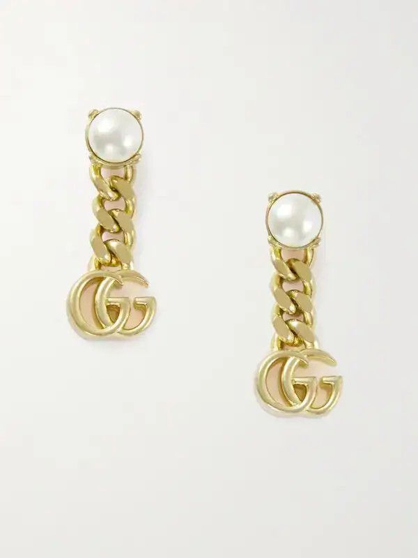 Gucci oc11z0126 Size: OS / Pearl Double G Earrings In Multicolor Size ONE SIZE - 1 Thumbnail