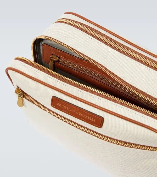 Brunello Cucinelli o1mle0725 Size: OS / Beauty Case Bag in Neutrals Size ONE SIZE - 4 Thumbnail