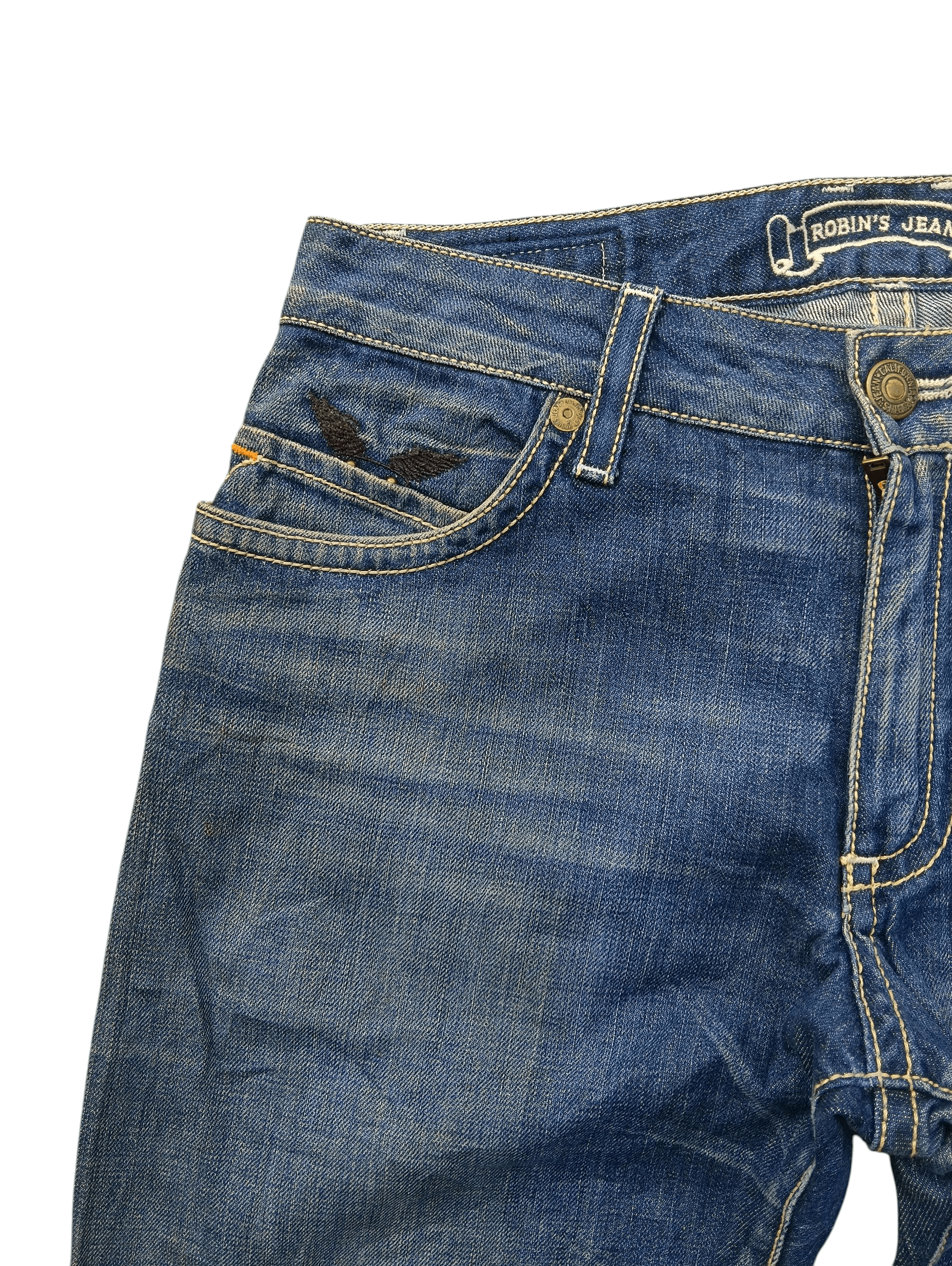 Robins Jeans Robins Jeans Studded Cross Embroidery Claw Mark Jeans Size US 32 / EU 48 - 8 Thumbnail