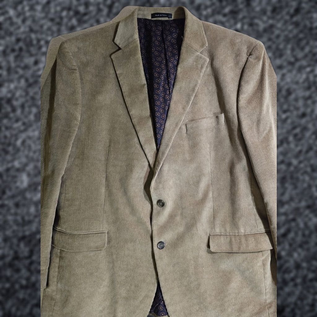 Chaps Chaps Classic Corduroy Blazer w/ Elbow Patches Sports Coat Jacket 2 Button Sz 48 Size 48R - 1 Thumbnail