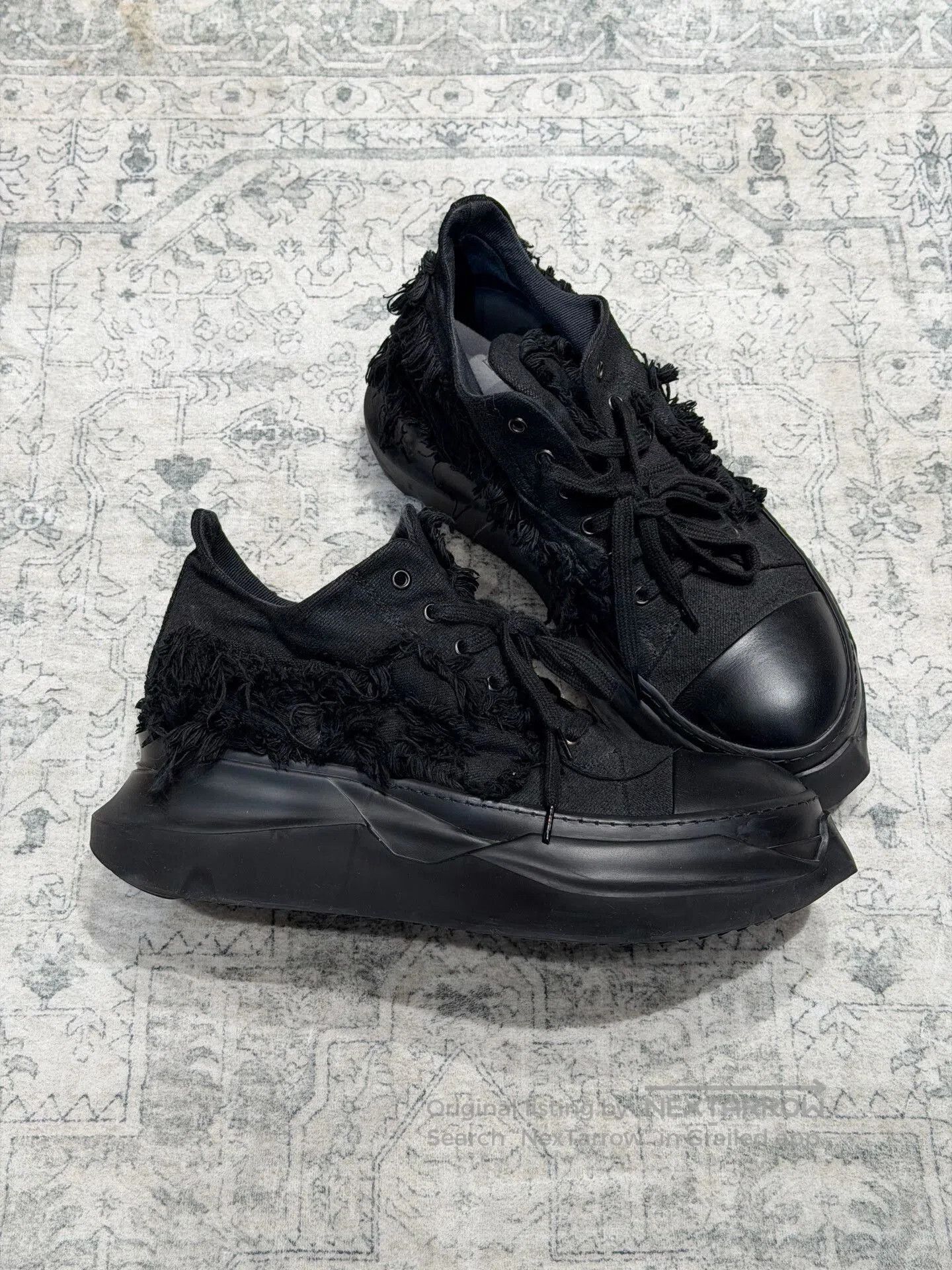 Rick Owens Drkshdw Rick Owens DRKSHDW Platform Distressed Sneakers. Size US 10 / EU 43 - 4 Thumbnail