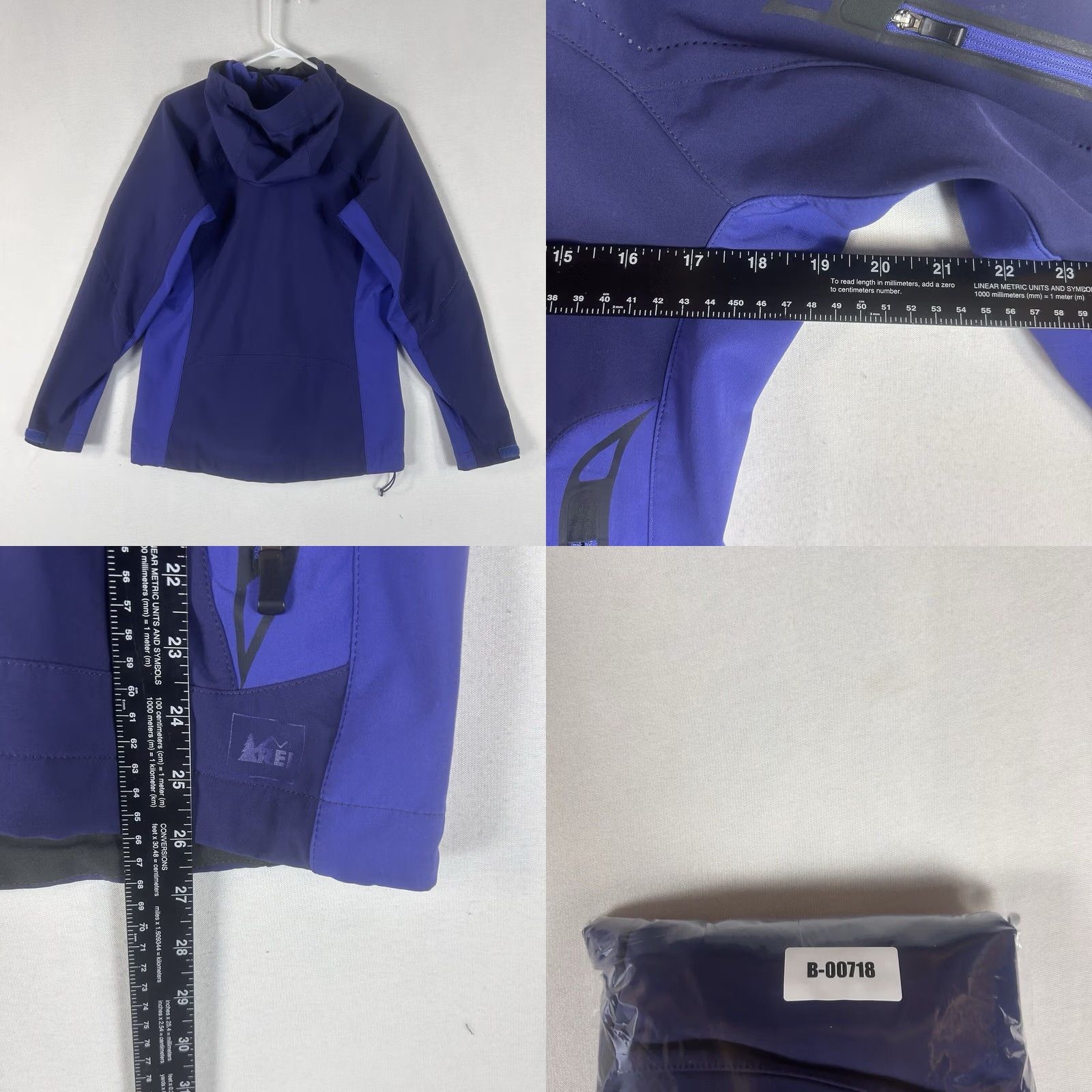 Vintage REI Hooded Jacket Womens S Full Zip Polartec Purple Adjustable Pockets Rain Size S / US 4 / IT 40 - 9 Thumbnail