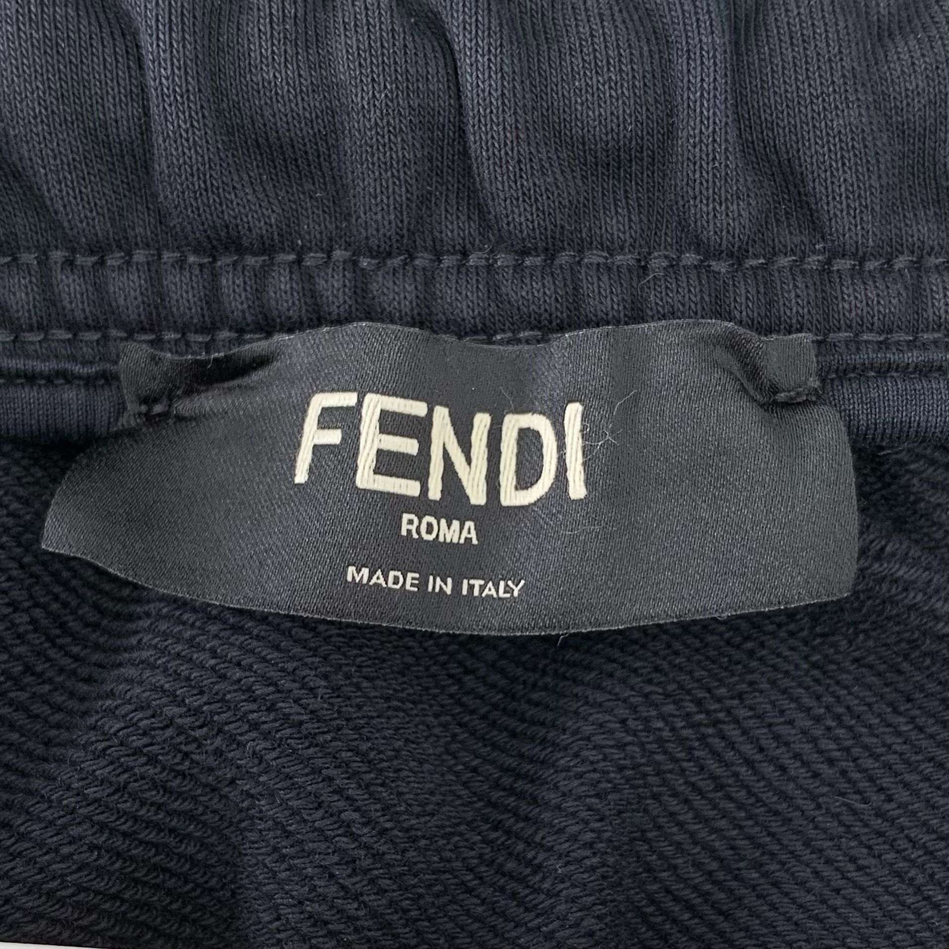 Fendi Fendi Black Cotton Blend Drawstring Casual Pants XL Made In Size 28" / US 6 / IT 42 - 2 Thumbnail