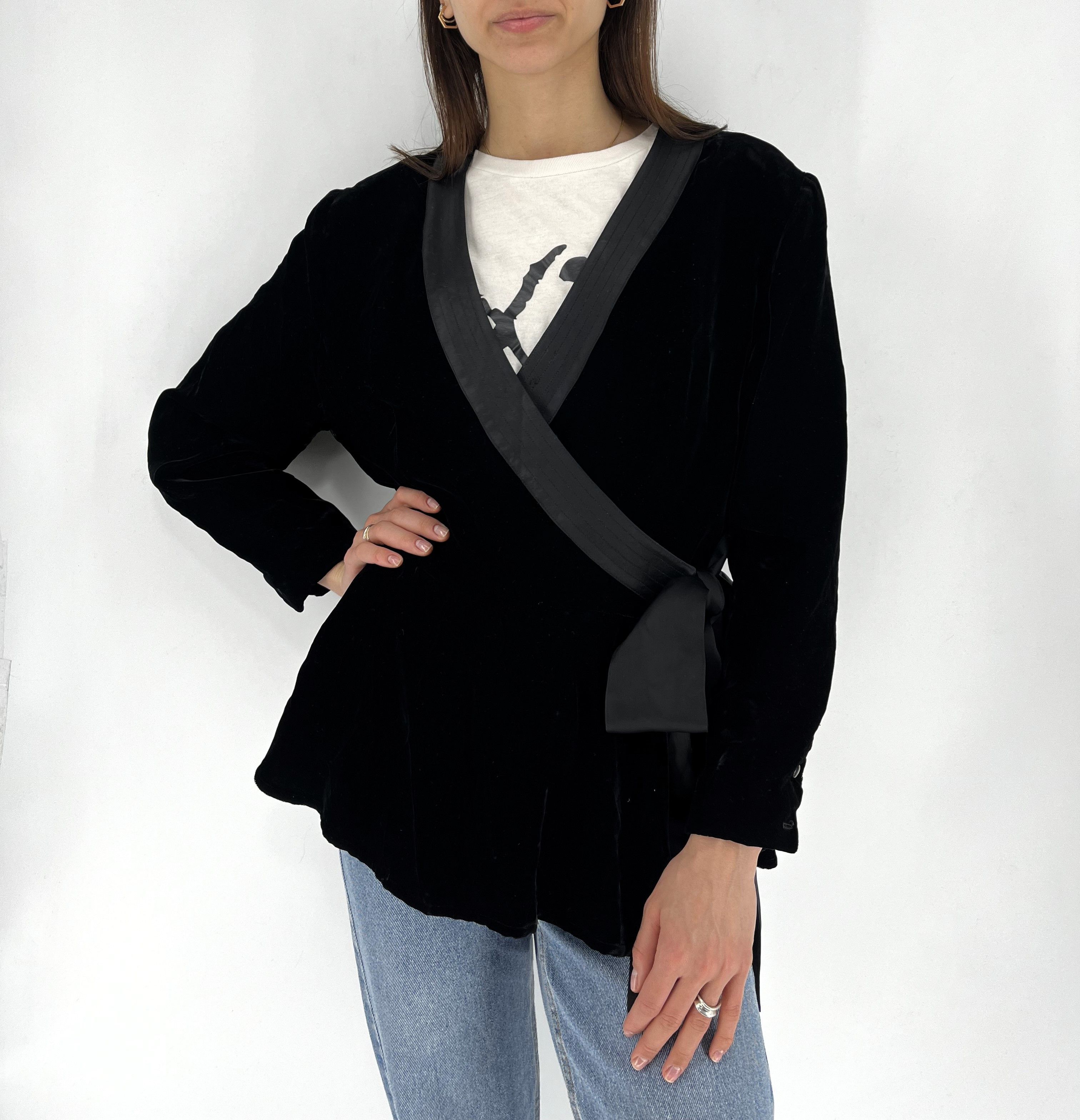 Japanese Brand × Sonia Rykiel Vintage Sonia Rykiel Velour Belted Blazer Made in France Size S / US 4 / IT 40 - 3 Thumbnail