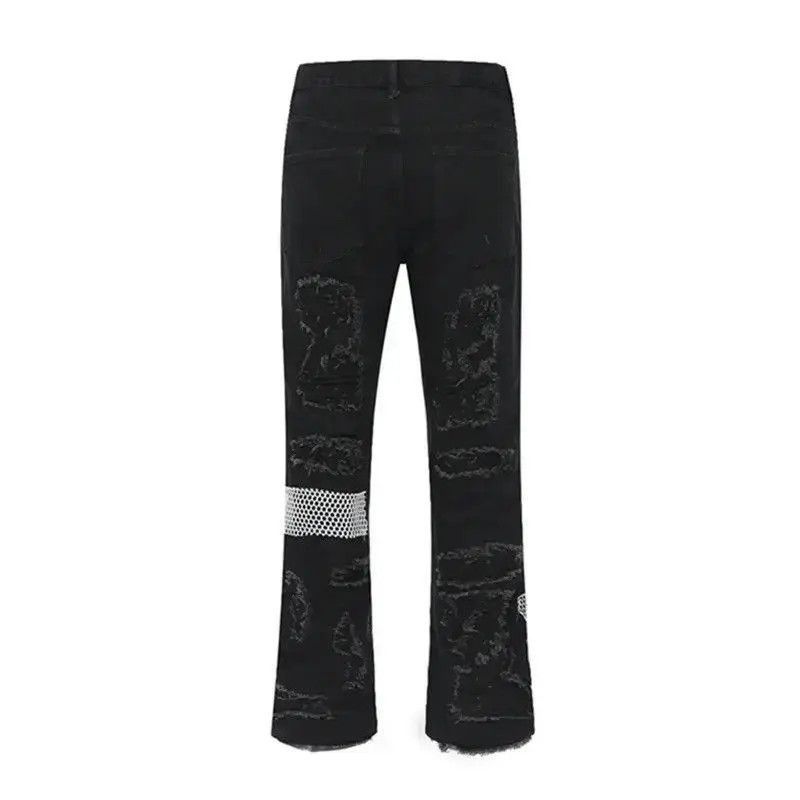 Japanese Brand Ripped Straight Frayed Loose Harajuku Style With Scuffs Size US 32 / EU 48 - 4 Thumbnail