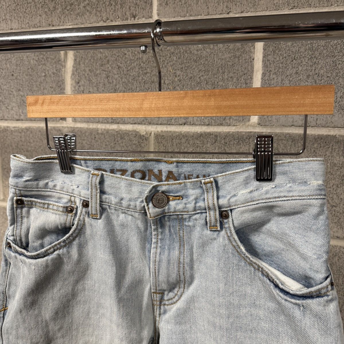 Vintage Y2K Faded Distressed Light Wash Bootcut Jeans ERD Grunge Size US 30 / EU 46 - 6 Thumbnail