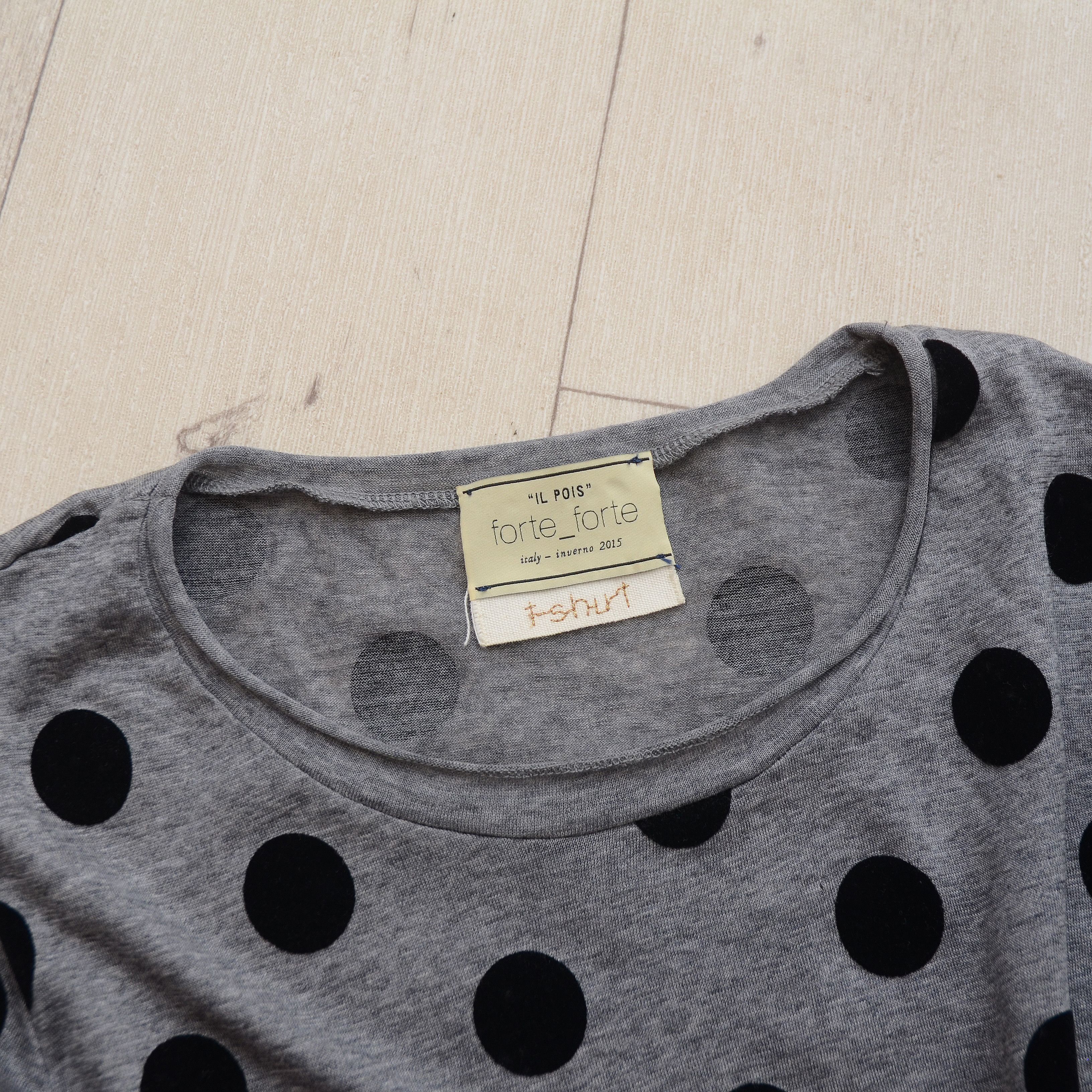 Other IL POIS forte_forte T-Shirt 100% Wool Black Chic Polka Dot Size M / US 6-8 / IT 42-44 - 6 Thumbnail