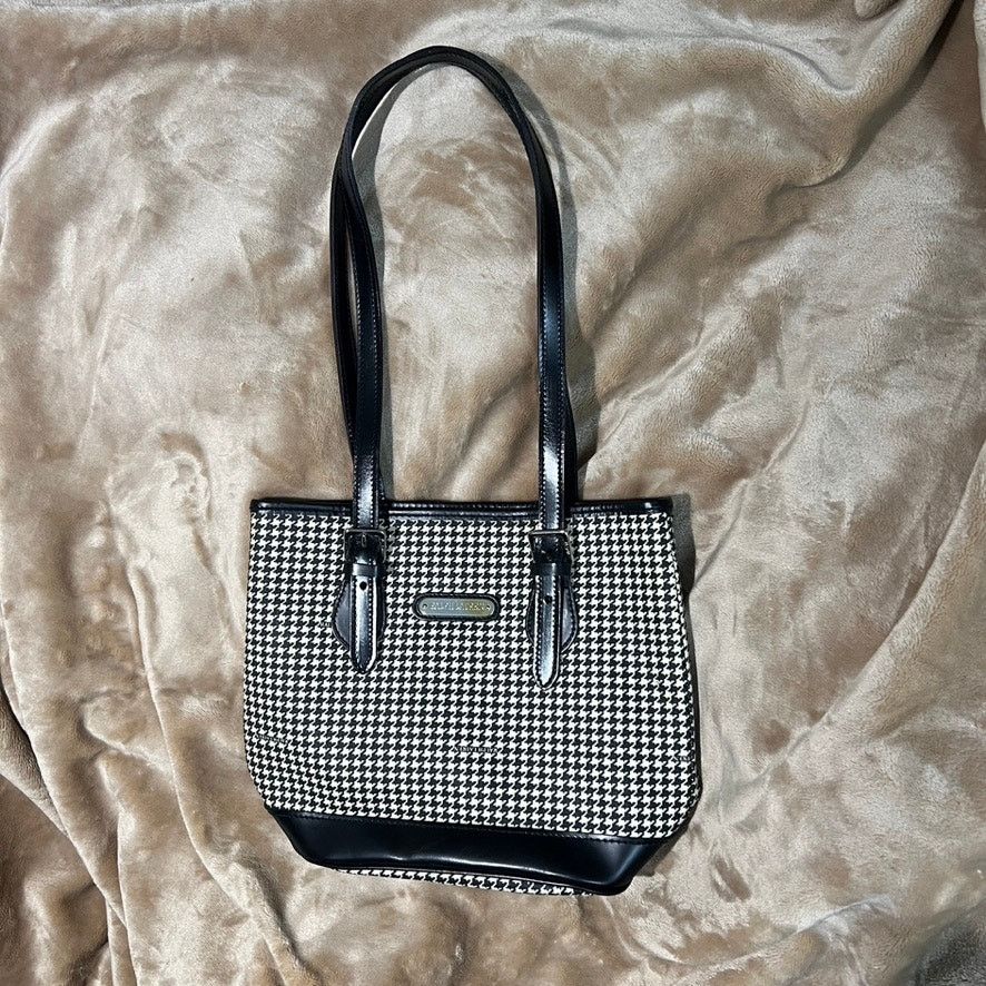 Ralph Lauren Houndstooth Bucket Tote Bag Japanese Market