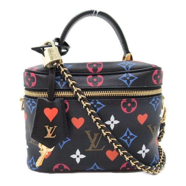 image of Louis Vuitton Monogram Game On Vanity Pm in Black, Women's