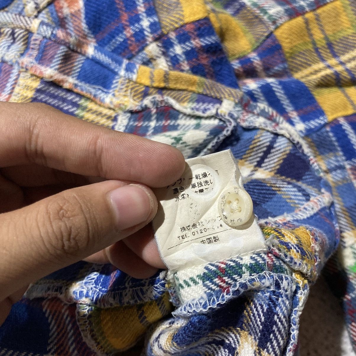 Japanese Brand 2000s Ships Patchwork Madrass Heavy Weight Button Up Shirt Size US S / EU 44-46 / 1 - 17 Thumbnail