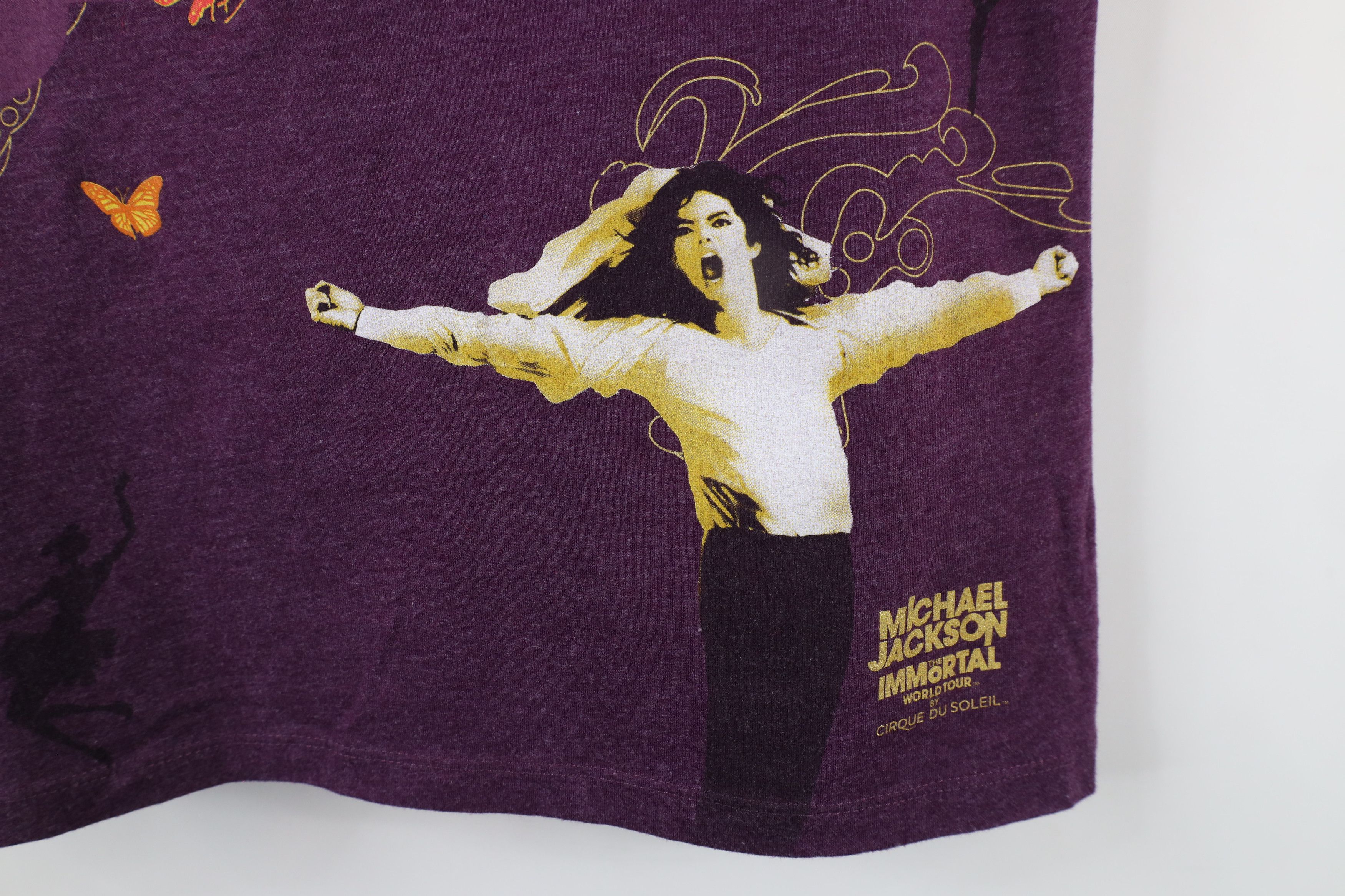 Vintage Cirque Du Soleil Michael Jackson Immortal V-Neck T-Shirt Size L / US 10 / IT 46 - 4 Thumbnail