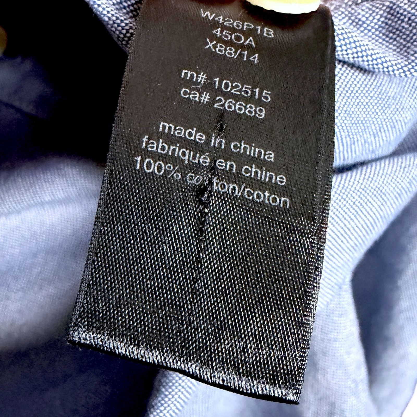 John Varvatos John Varvatos USA Light Blue Peace Logo Men's M Button Down Size US M / EU 48-50 / 2 - 8 Thumbnail