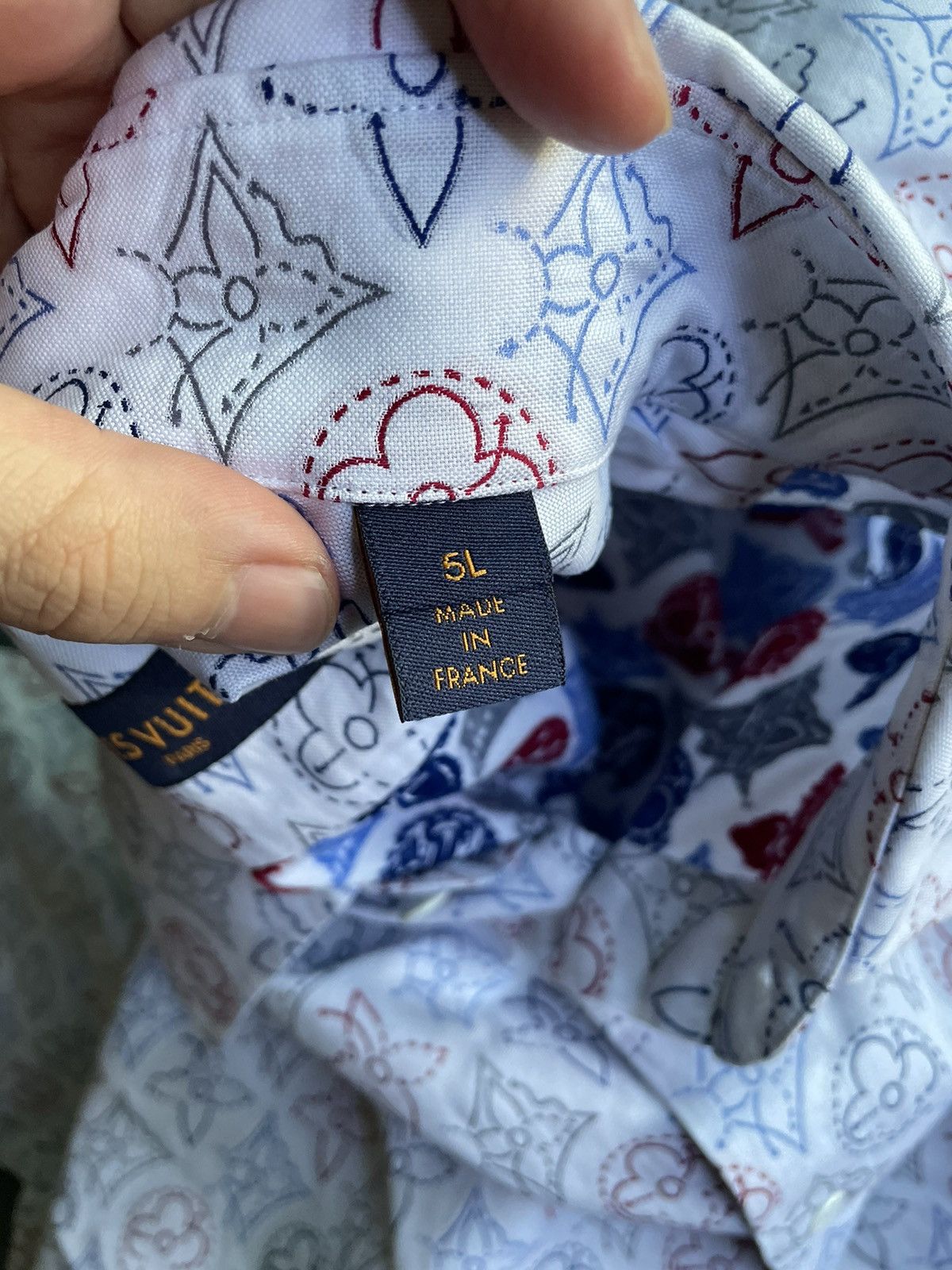 Louis Vuitton Louis Vuitton Multicolor Monogram Oxford Shirt Size US XXL / EU 58 / 5 - 9 Thumbnail