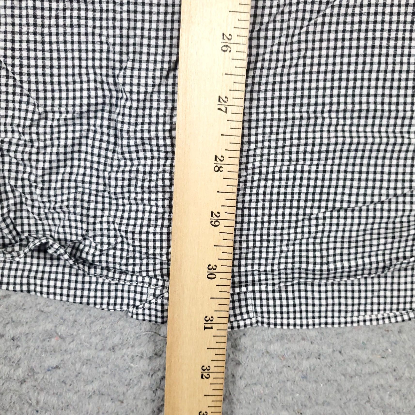 Ralph Lauren Ralph Lauren Dress Shirt Mens 17 Gray Check Long Sleeve Button-Down Regular Fit Size 46R - 4 Thumbnail