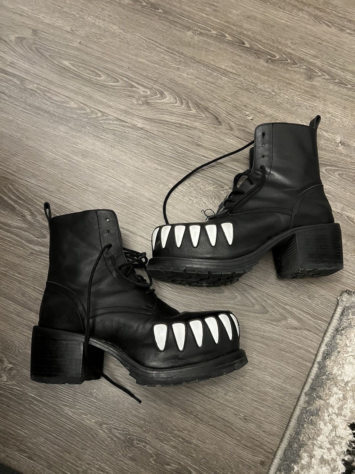 W< × Walter Van Beirendonck AW22 Hyper Bear Teeth Boots