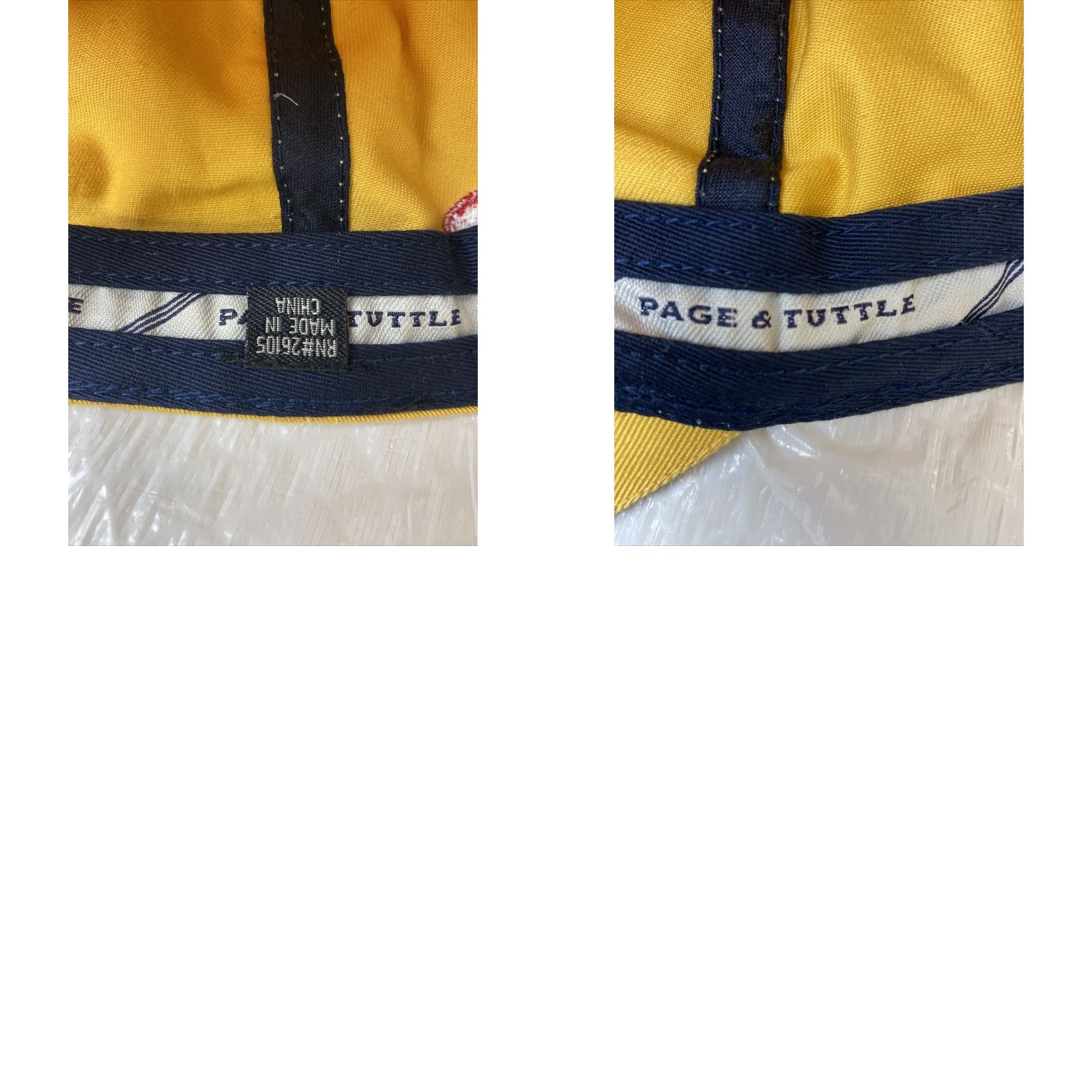Vintage Page & Tuttle Cotton Dad Hat Adjustable Baseball Cap - One Size - Yellow - Casual - Unconstructed - Mens/Womens Size ONE SIZE - 8 Thumbnail