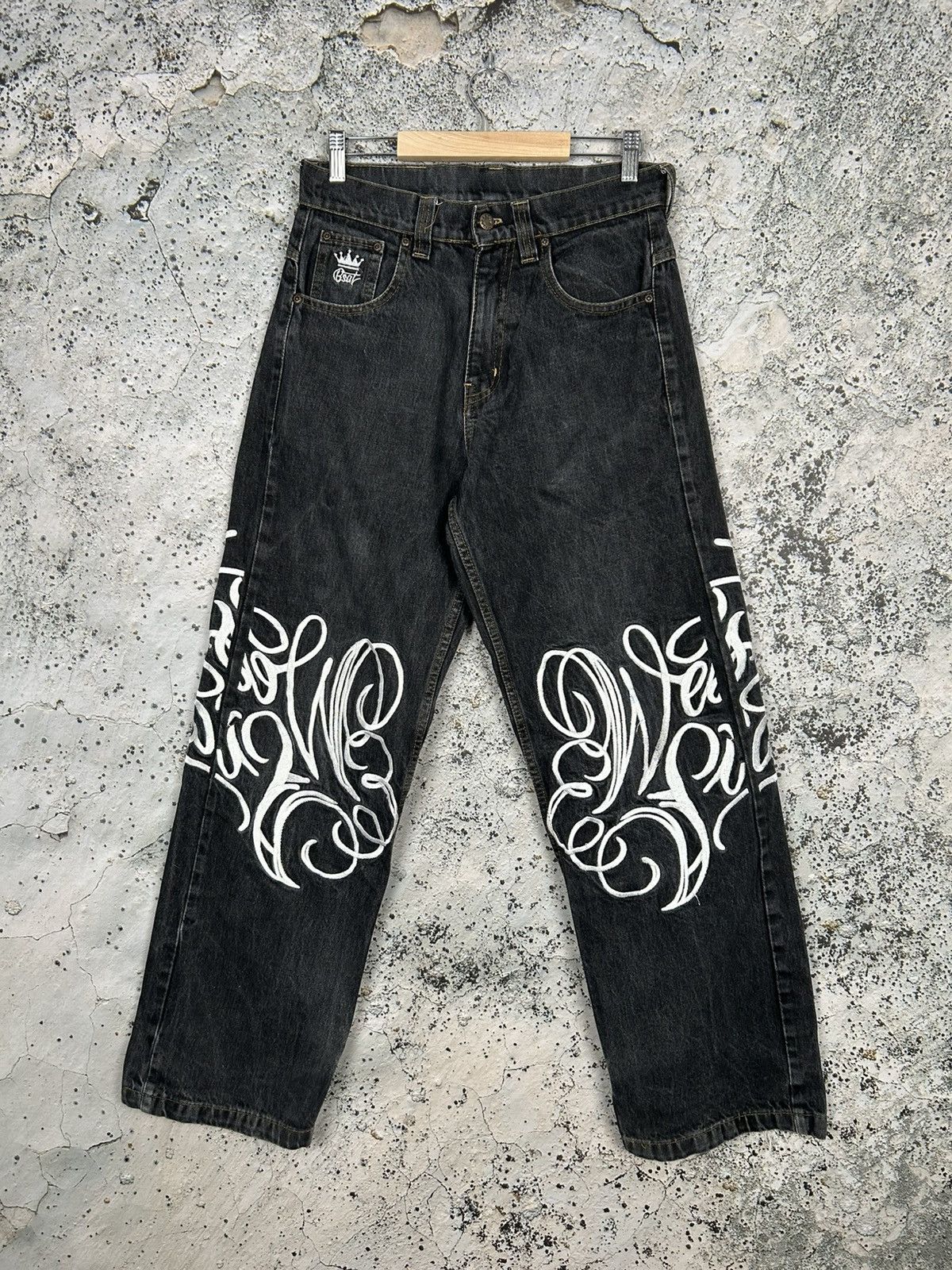 Vintage Vintage Bsat Rap Baggy Denim Pants Streetwear 90s Skate Size US 30 / EU 46 - 1 Thumbnail