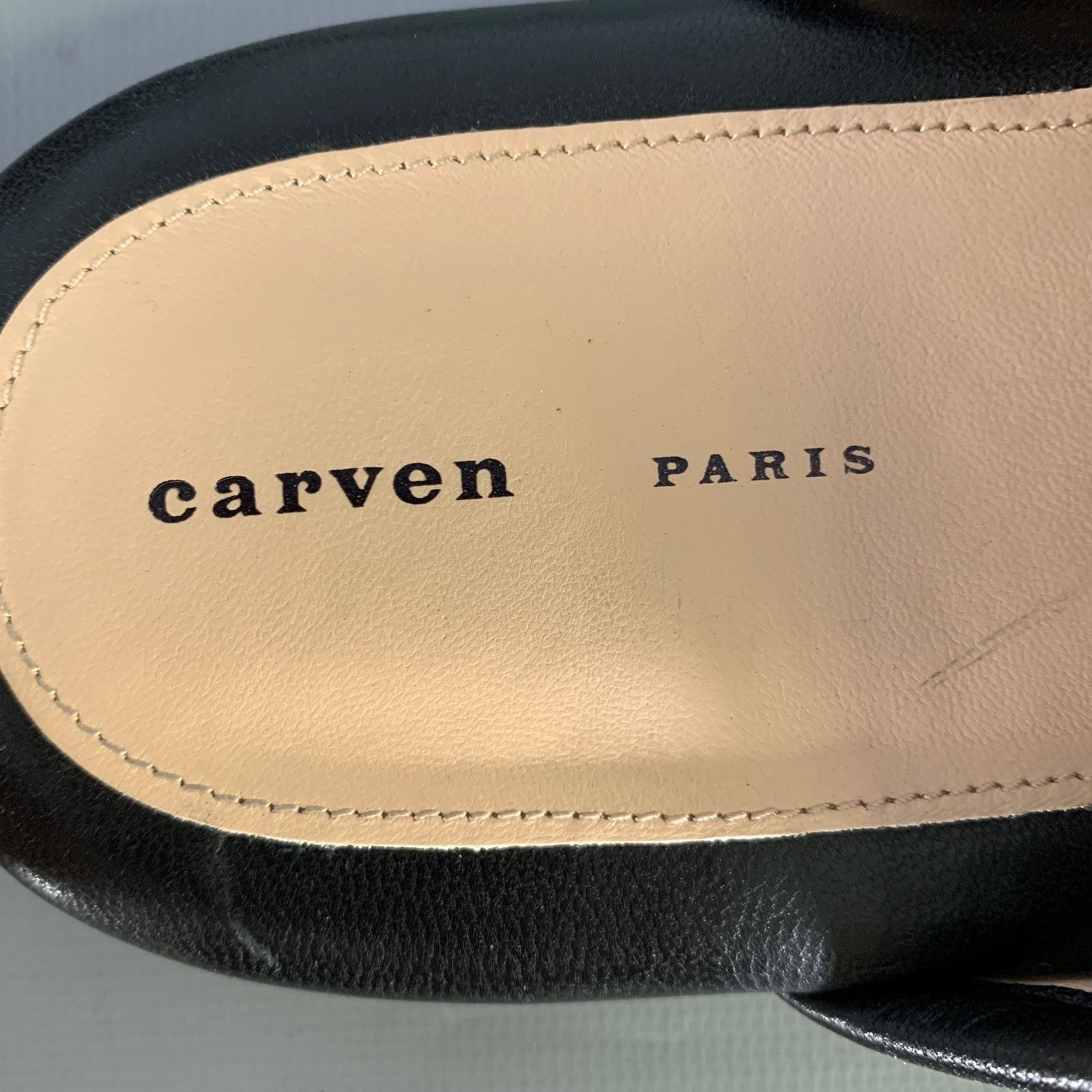 Carven CARVEN Size 10 Black Leather Lambskin Slippers Flats Size US 10 / IT 40 - 8 Thumbnail