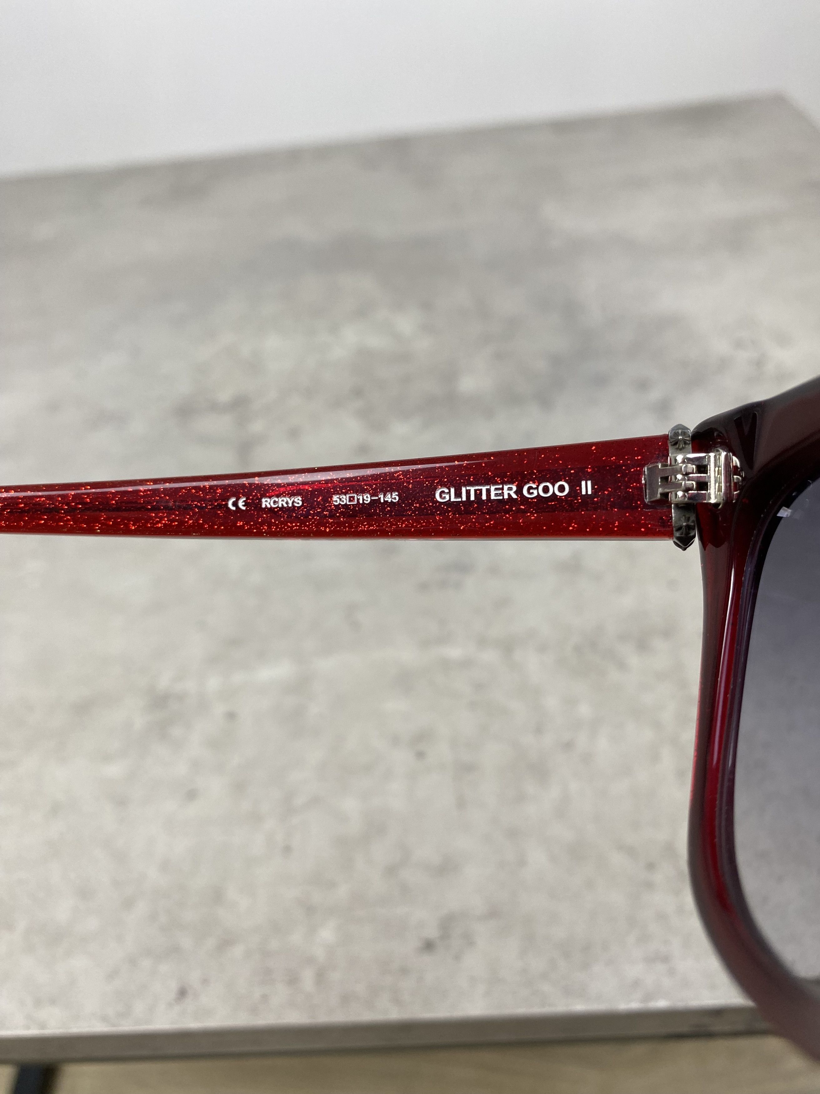 Chrome Hearts Chrome Hearts GLITTER GOO II RCRYS Sunglasses Red Size ONE SIZE - 10 Thumbnail