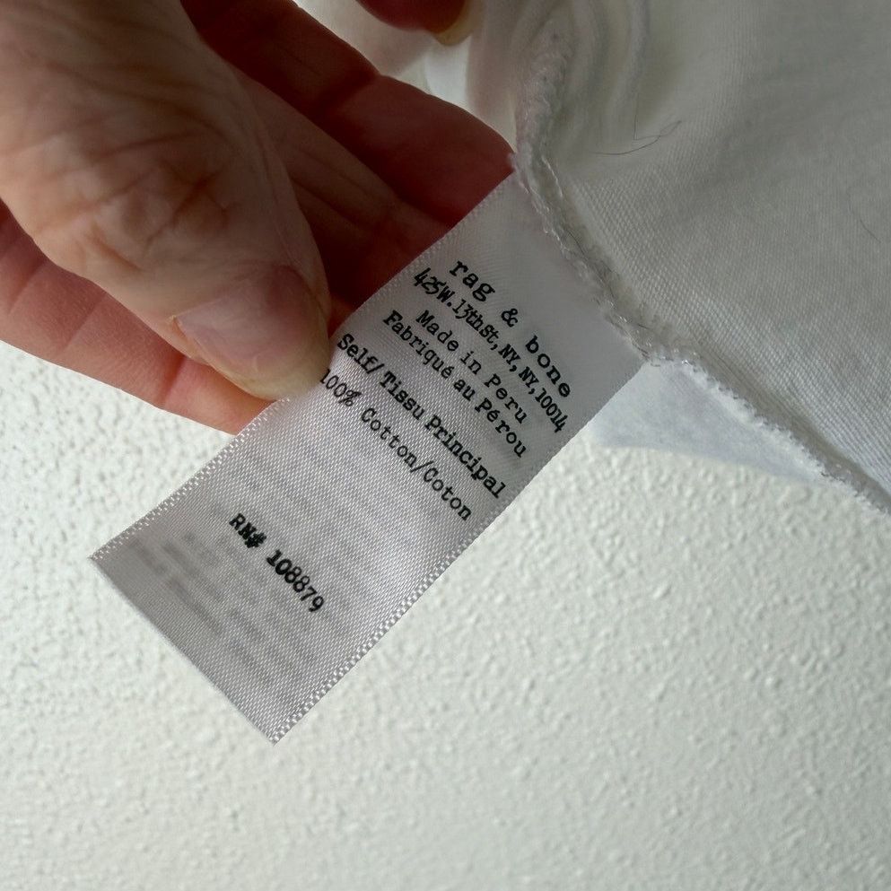Rag & Bone Rag & Bone White Cotton T-shirt Size XS / US 0-2 / IT 36-38 - 10 Thumbnail