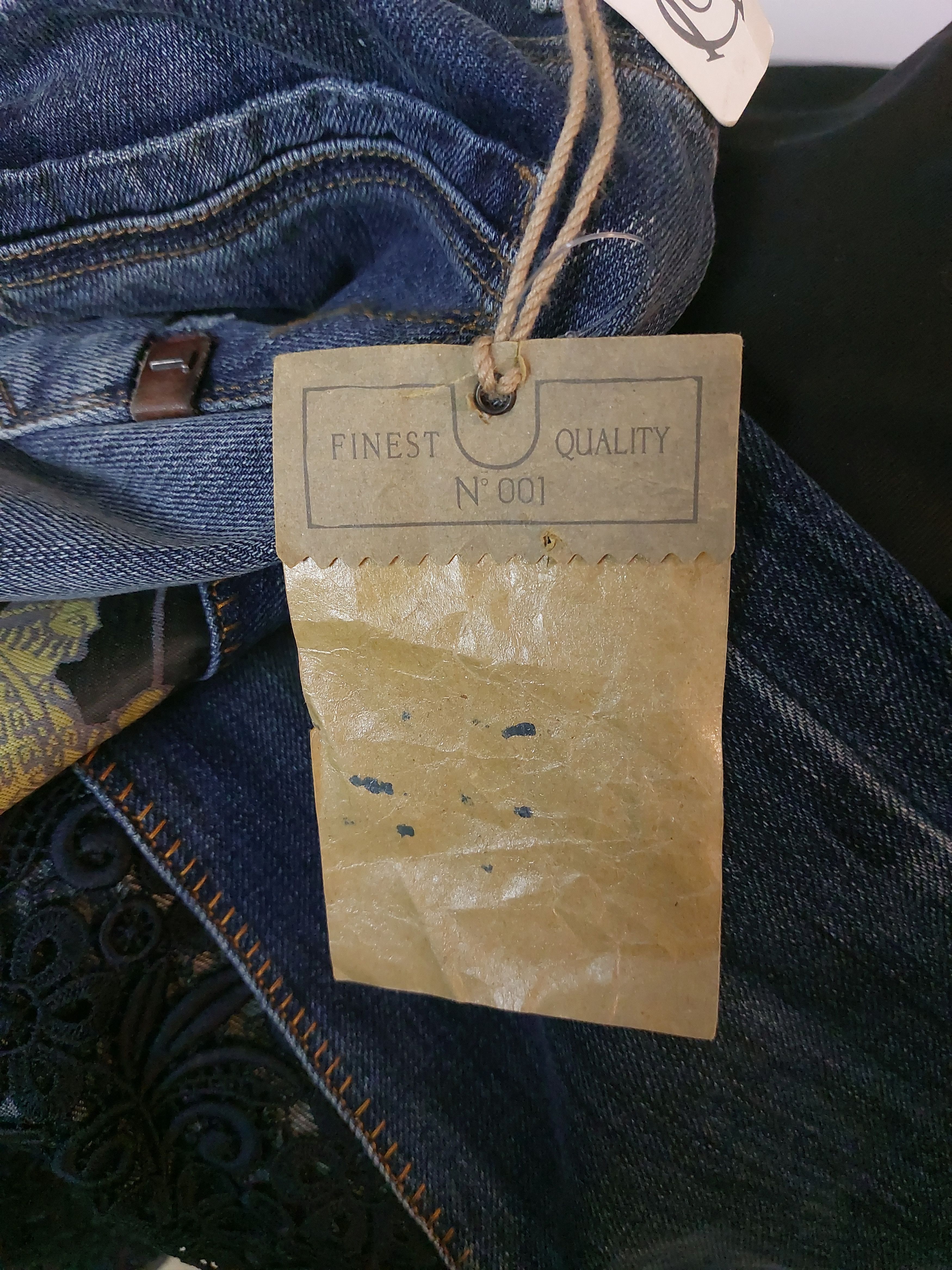 Vintage Y2K Reconstructed Denim Maxi Skirt 31" Size 31" - 4 Thumbnail