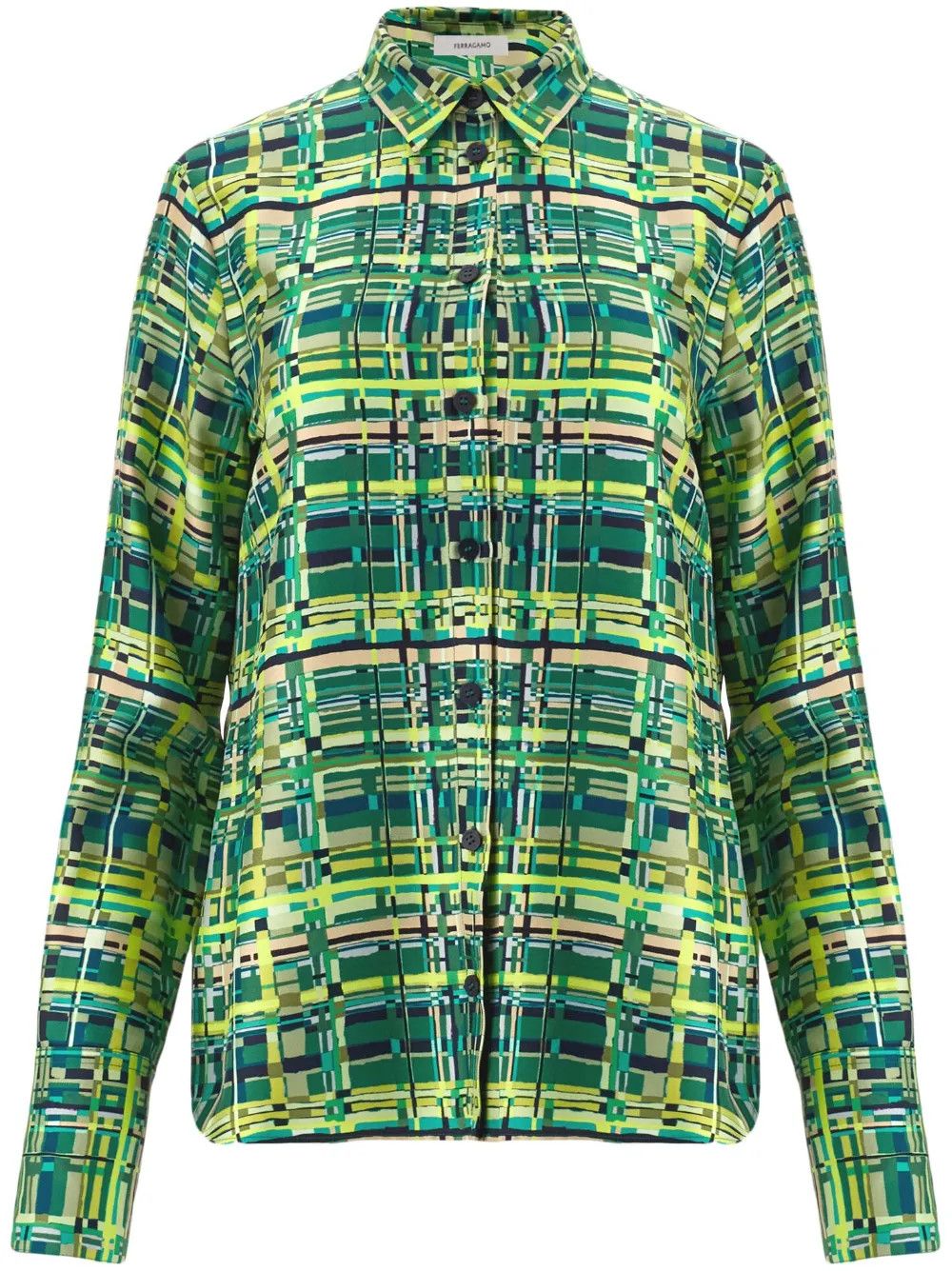 Salvatore Ferragamo o1y0426 Patterned Shirt in Multicolor Size S / US 4 / IT 40 - 1 Thumbnail