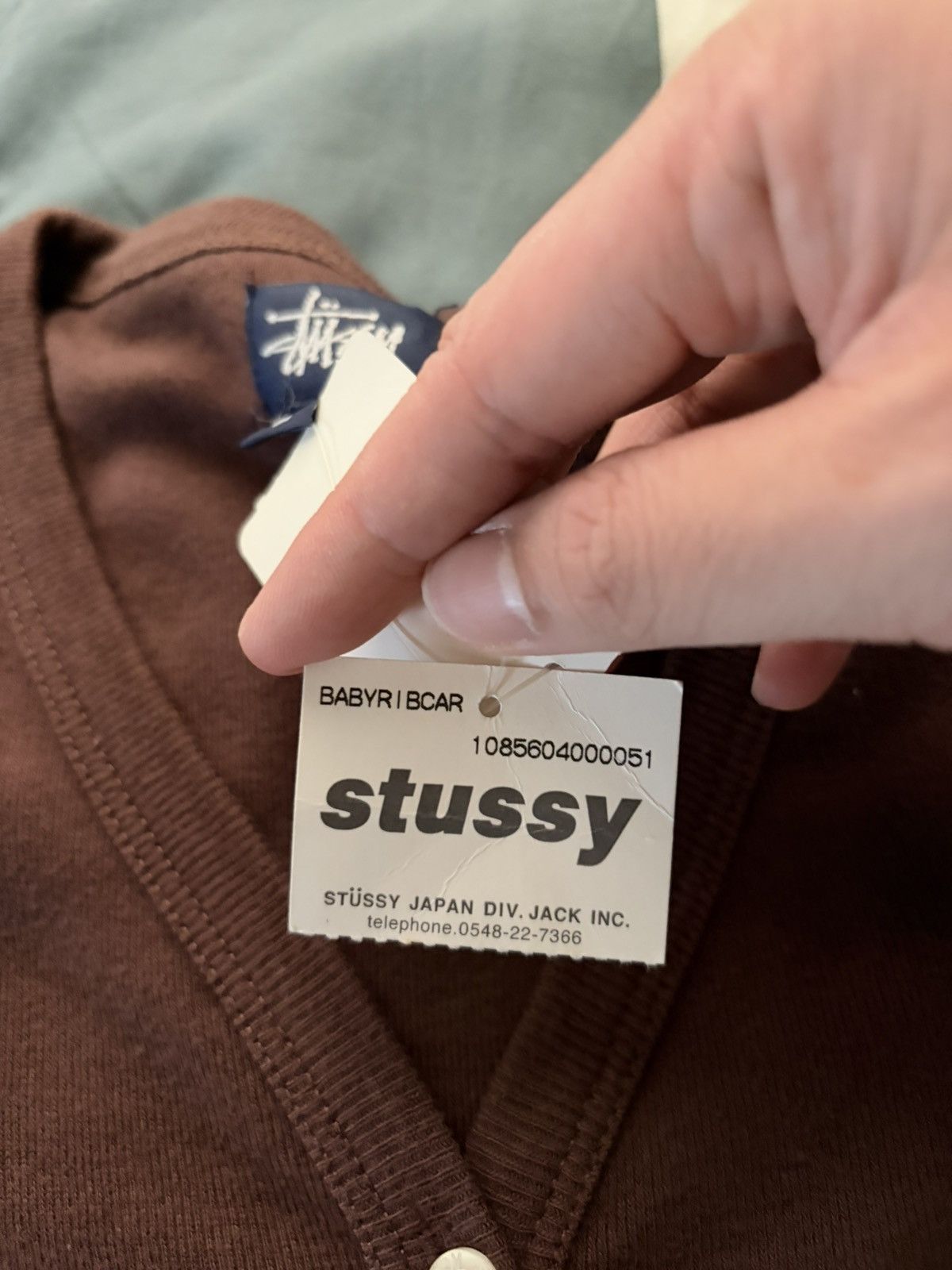 Stussy Vintage Stussy 90s Baby Rib Cardigan Size L / US 10 / IT 46 - 4 Thumbnail