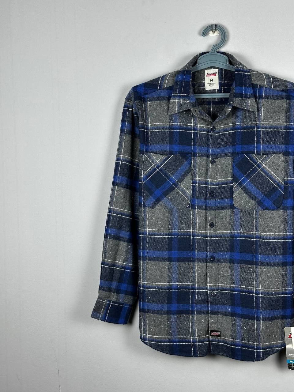 Flannel Vintage DICKIES Blue Woven Flannel Shirt Size M Size US M / EU 48-50 / 2 - 2 Thumbnail