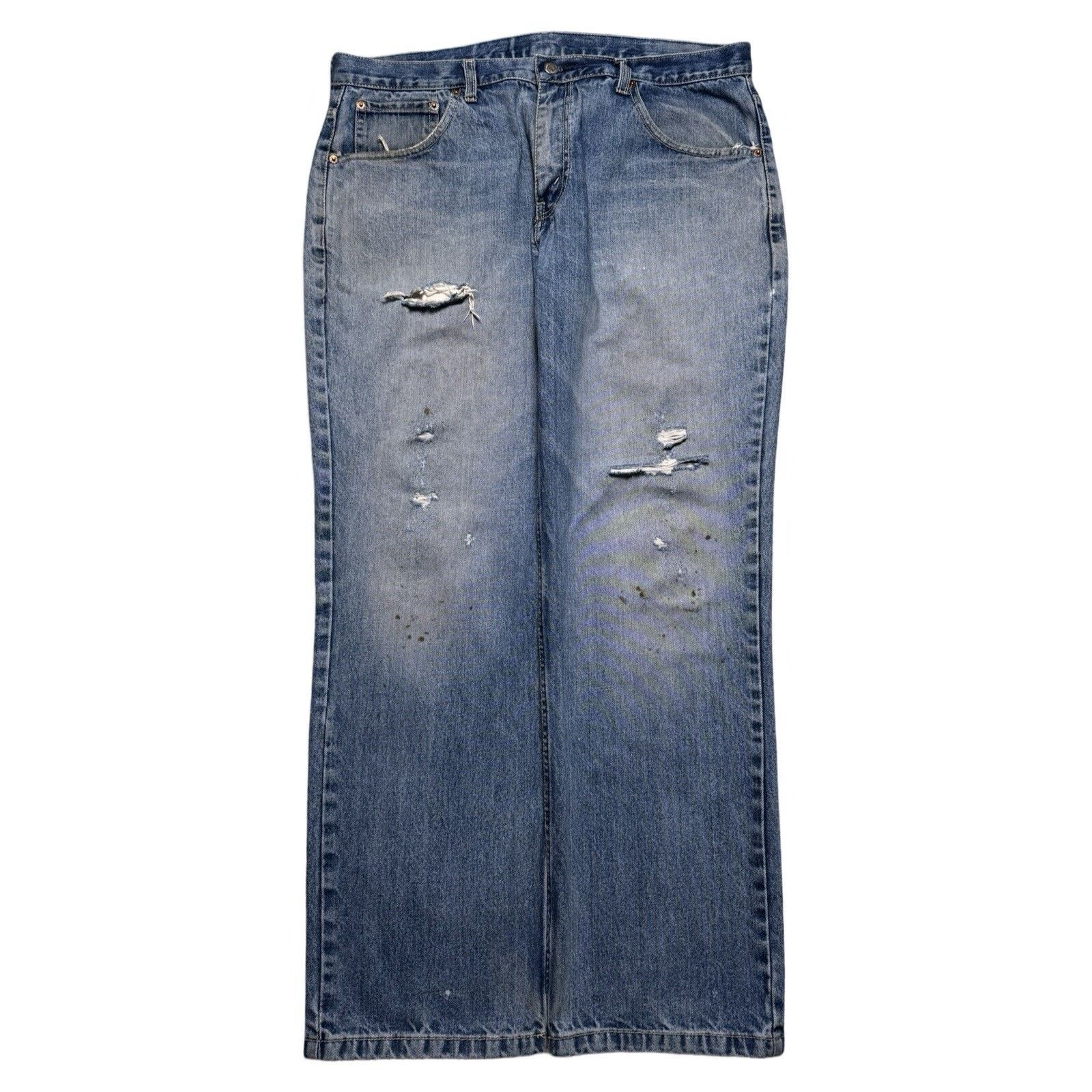 Levi's Y2K Levi's 550 Light Wash Denim Jeans Distressed 38 X 30 Size US 38 / EU 54 - 1 Thumbnail