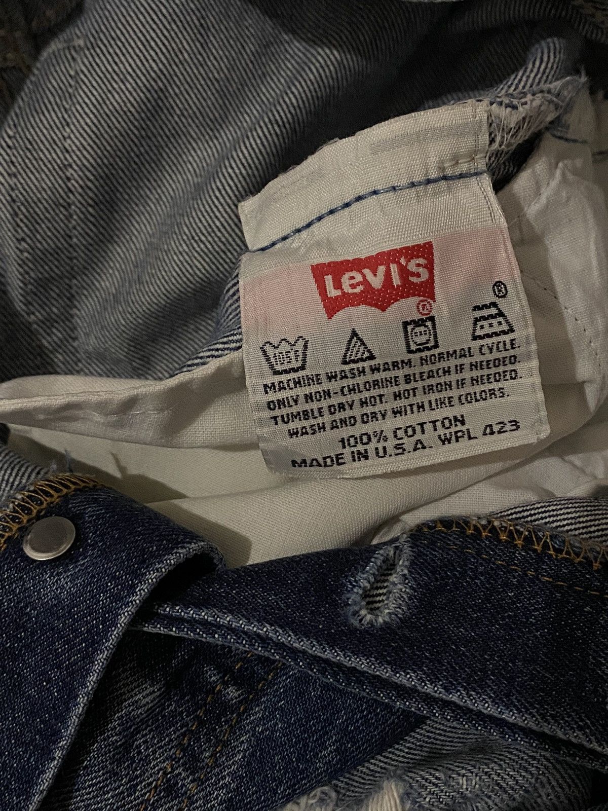 Levi's Levis 501 555 Distressed Light Washed Honeycomb Button Fly Size US 28 / EU 44 - 18 Thumbnail