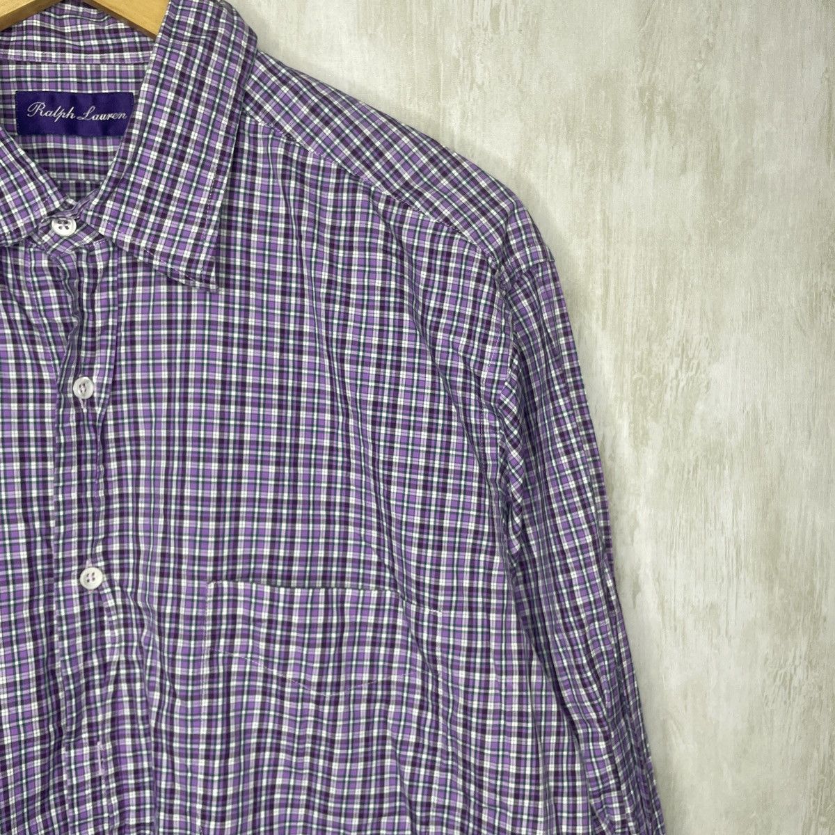 Ralph Lauren Purple Label Ralph Lauren Purple Label Checkered Longsleeve Size US L / EU 52-54 / 3 - 3 Thumbnail