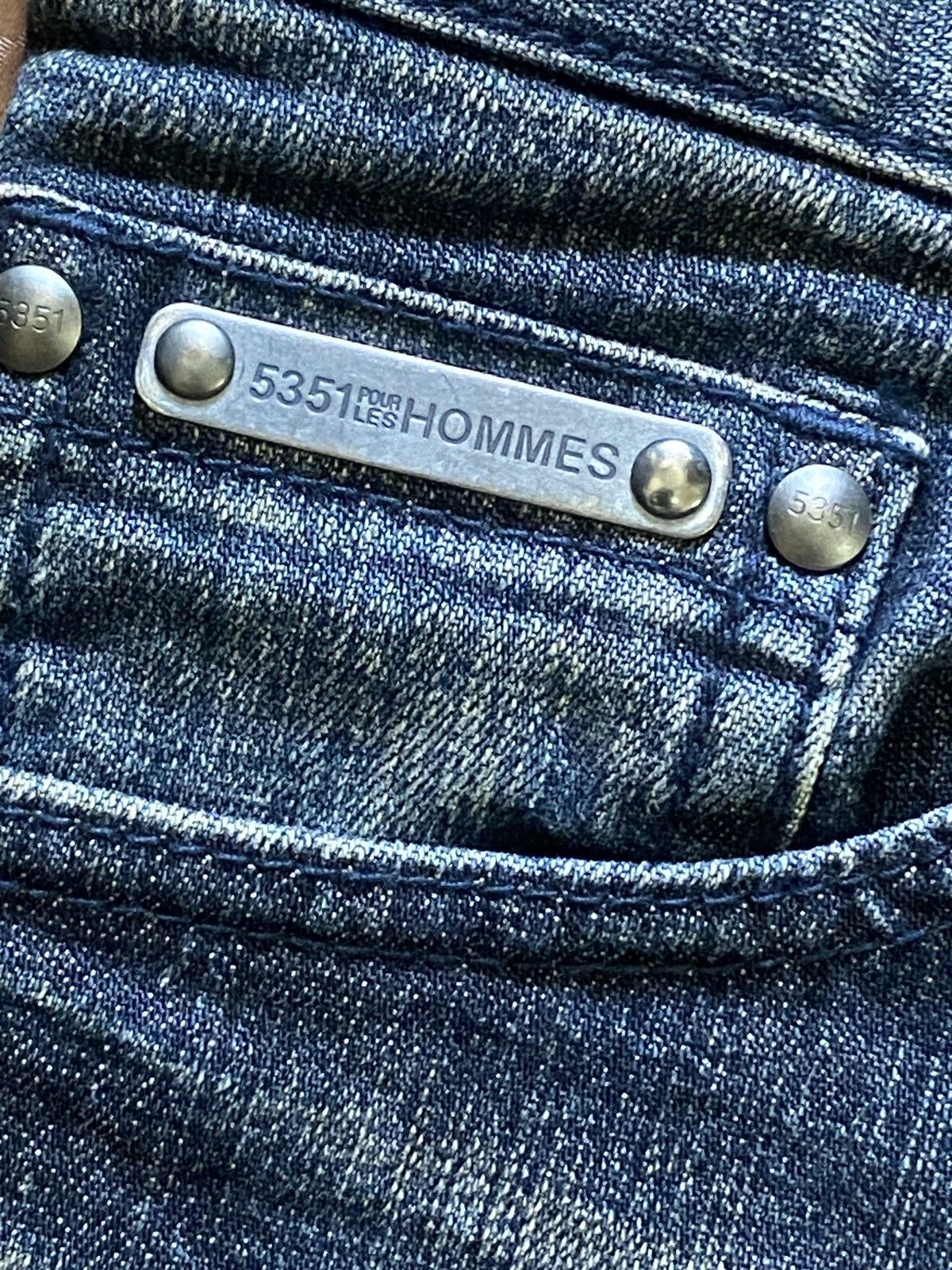 5351 POUR LES HOMMES 5351 Pour Les Hommes Distressed Flared Jeans Size US 32 / EU 48 - 4 Thumbnail