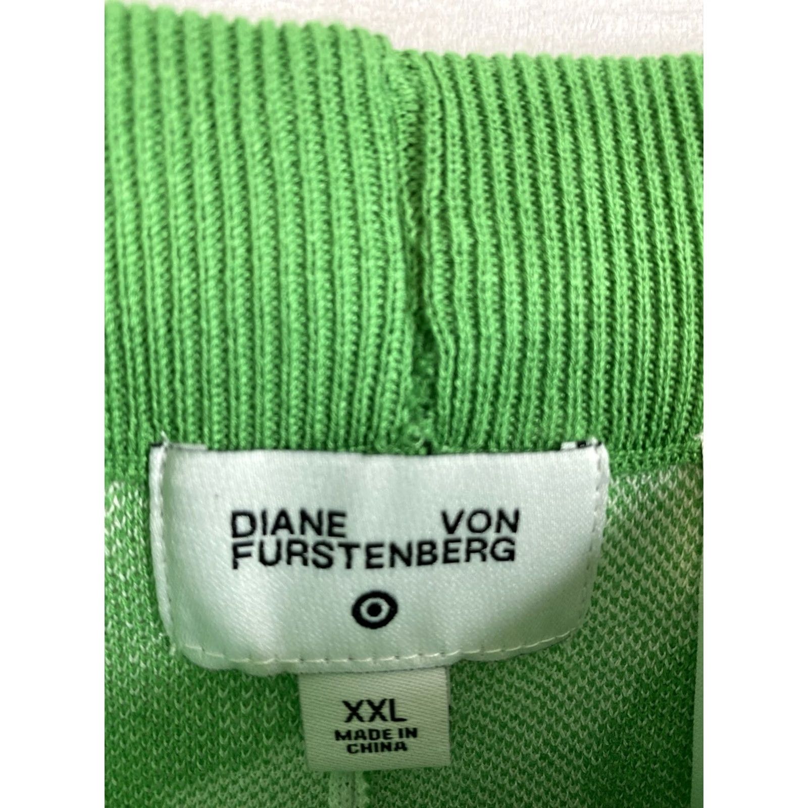Diane von Furstenberg Diane von Furstenberg Pants Womens 2XL Green Floral Knit Straight Front Vivacious DVF Pants Womens 2XL Green Floral Knit Straight Front Brand New Size XXL / US 16-18 / IT 52-54 - 7 Thumbnail