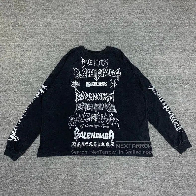 Balenciaga Balenciaga Limited Black Graffiti Sweatshirt. Size US M / EU 48-50 / 2 - 1 Thumbnail